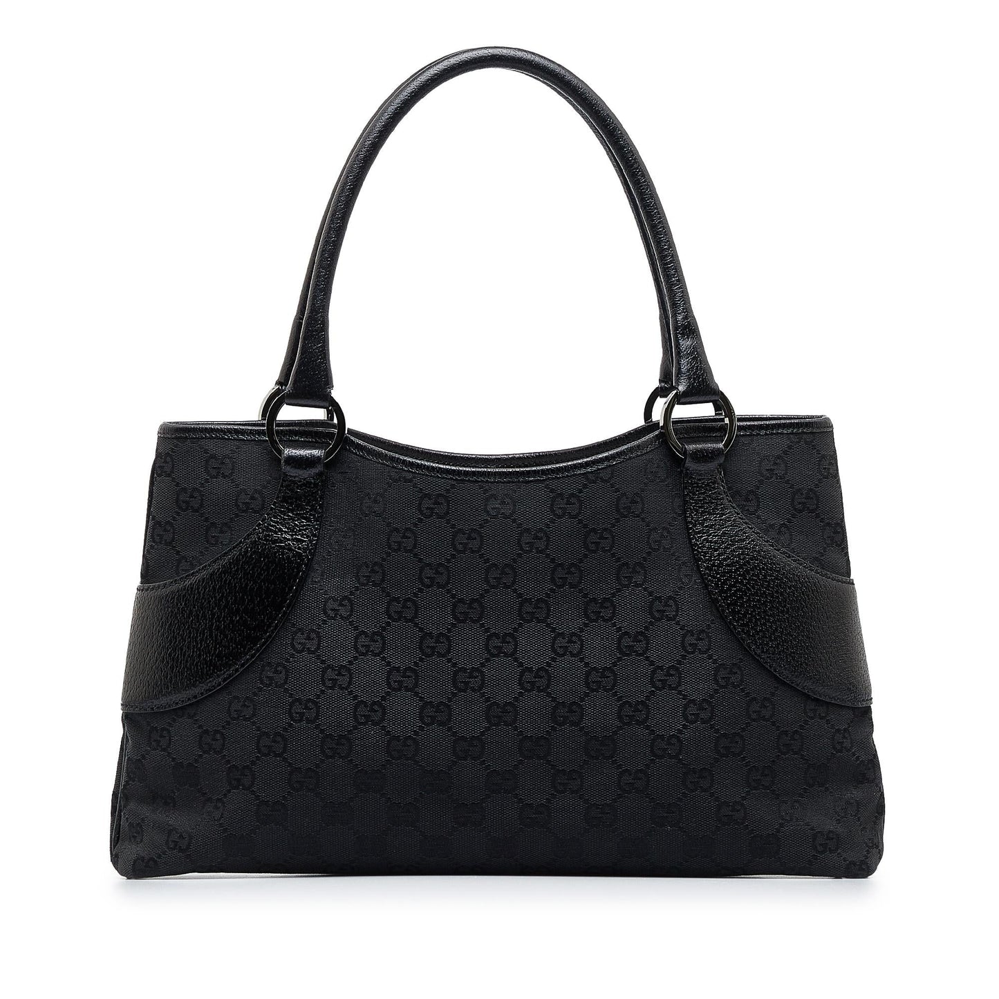 Gucci GG SHG-qmV878 Canvas Calf Black Tote Bag