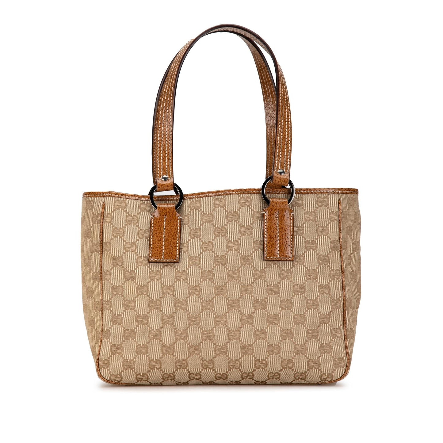 Gucci GG SHG-Pj7dN0 Canvas Calf Brown Tote Bag