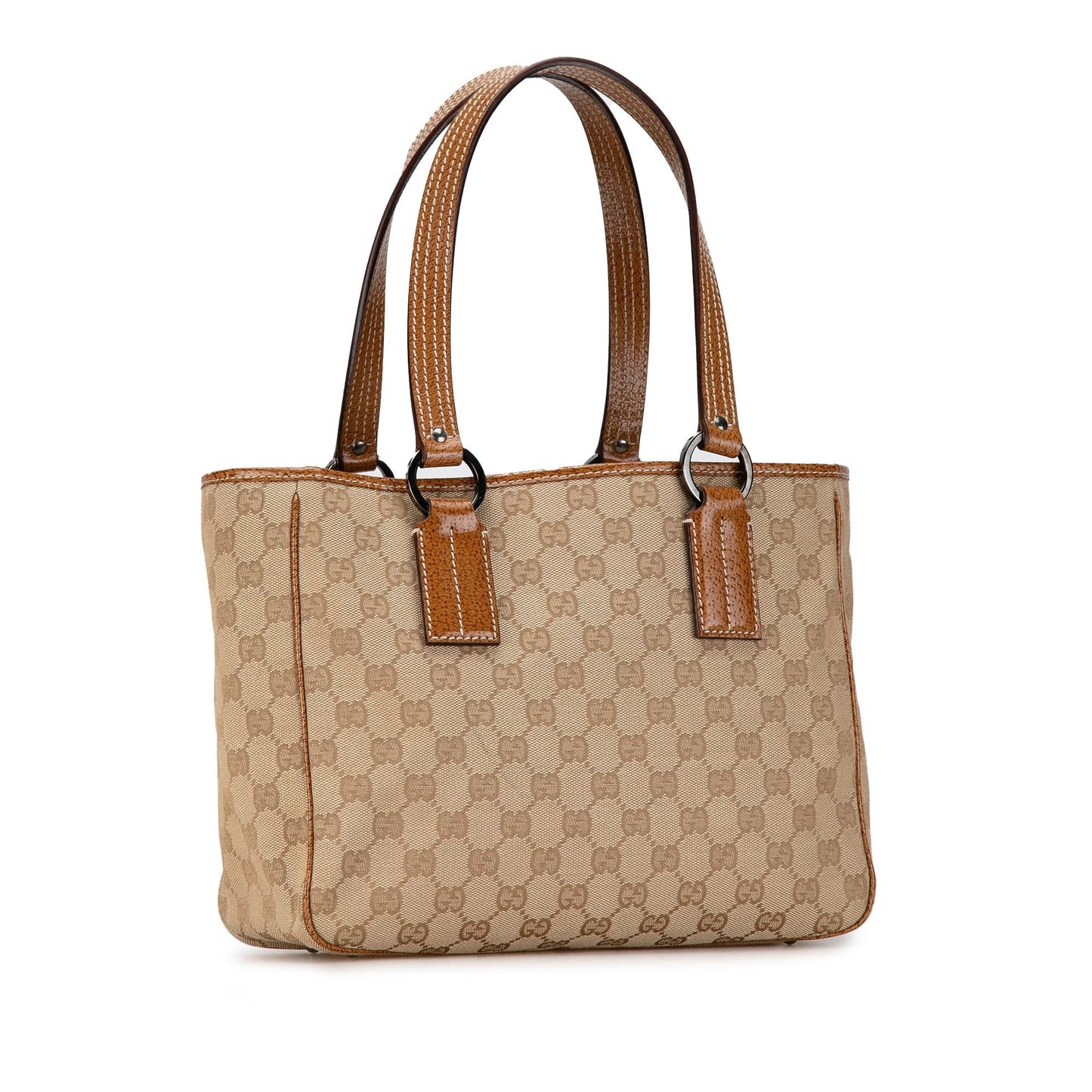 Gucci GG SHG-Pj7dN0 Canvas Calf Brown Tote Bag