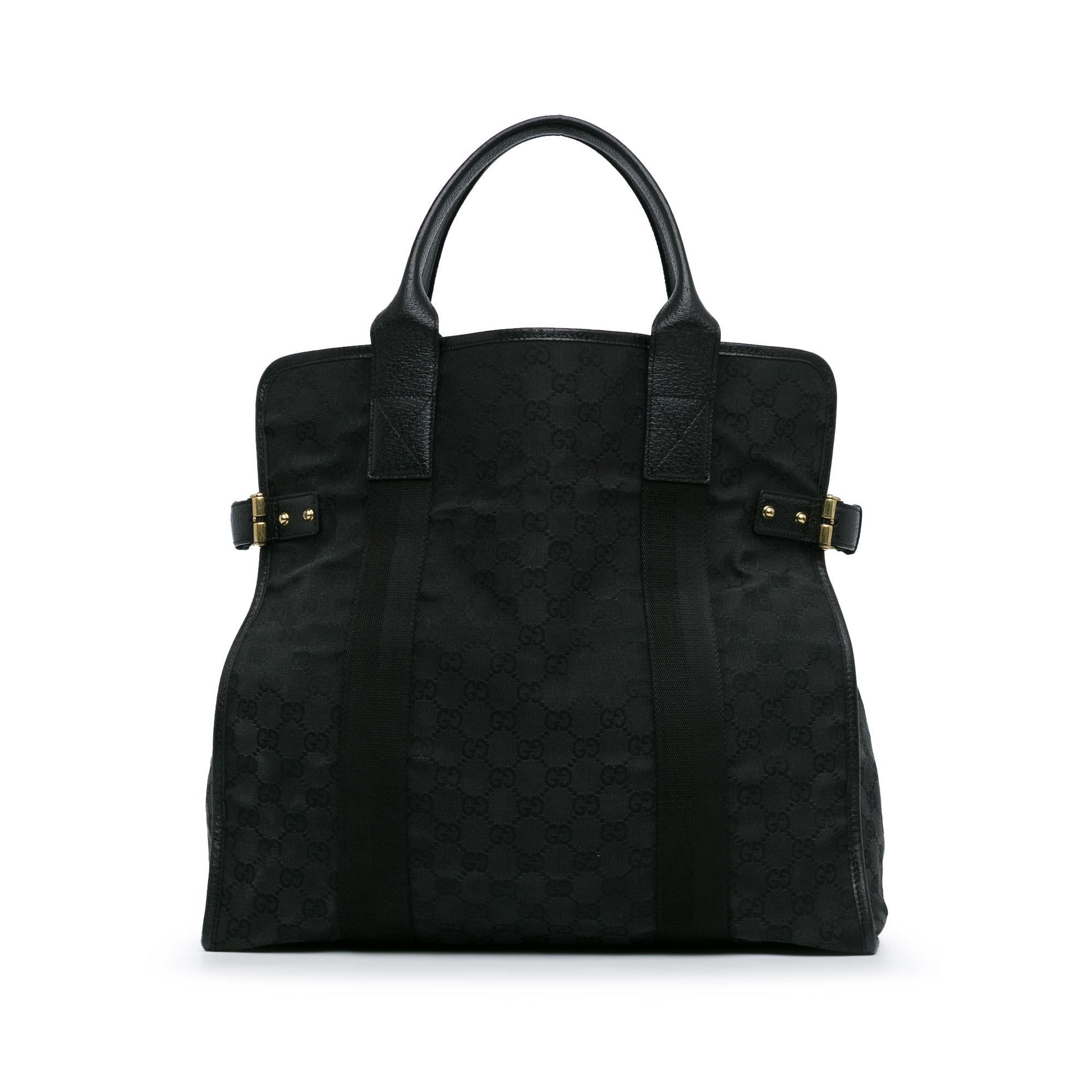 Gucci GG SHG-s9WkWs Canvas Black Tote Bag