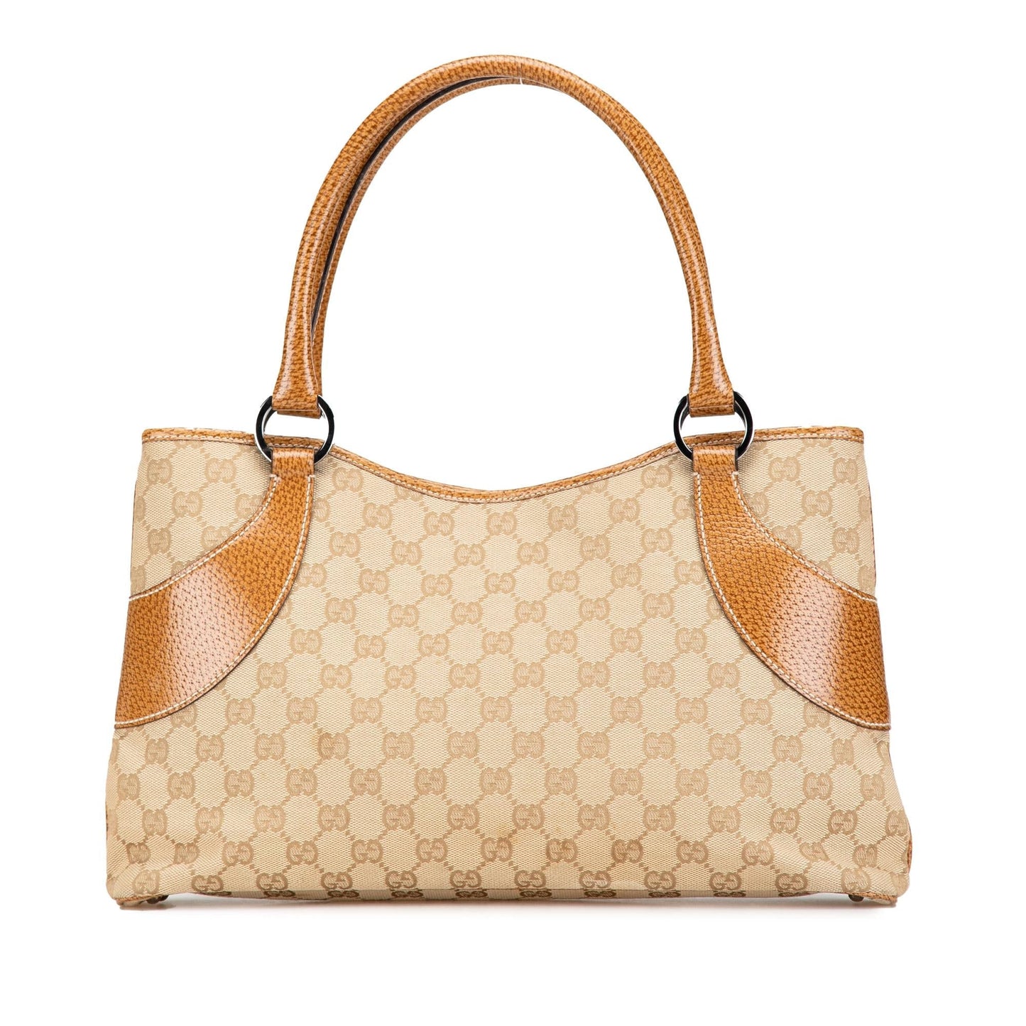 Gucci GG SHG-SQzjTK Canvas Calf Brown Tote Bag
