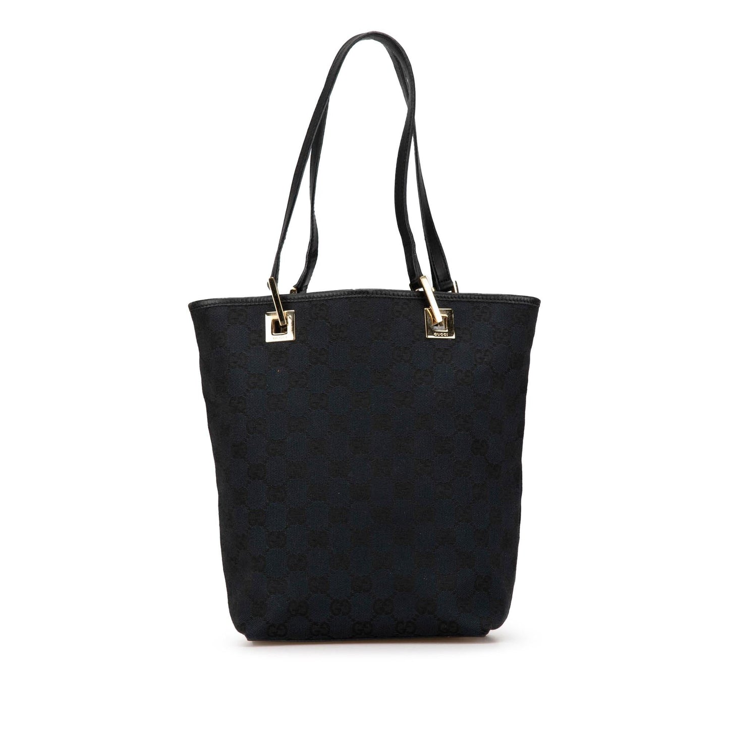 Gucci GG Canvas Calf Black Tote Bag Tote 1