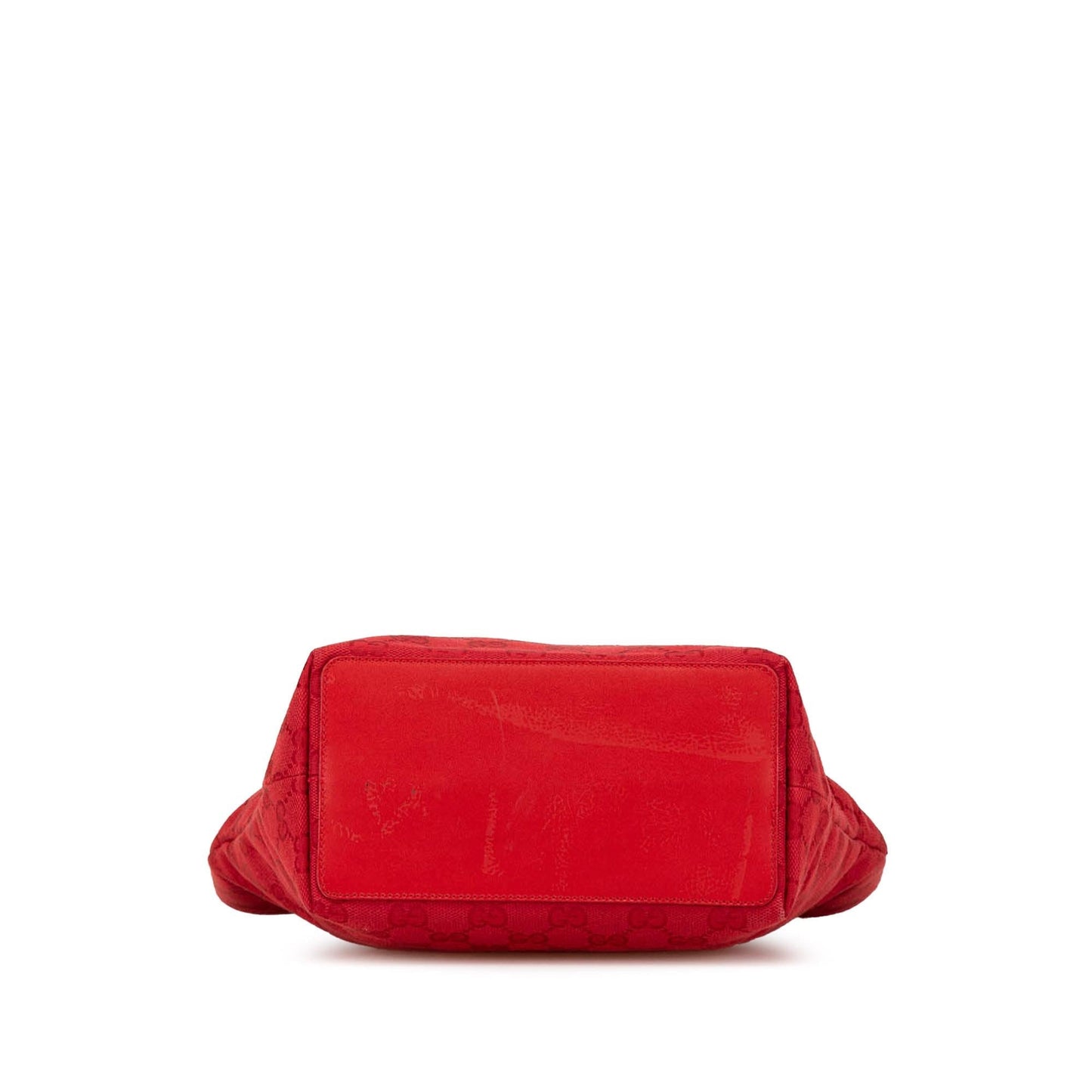 Gucci GG Canvas Calf Red Tote Bag Tote 6