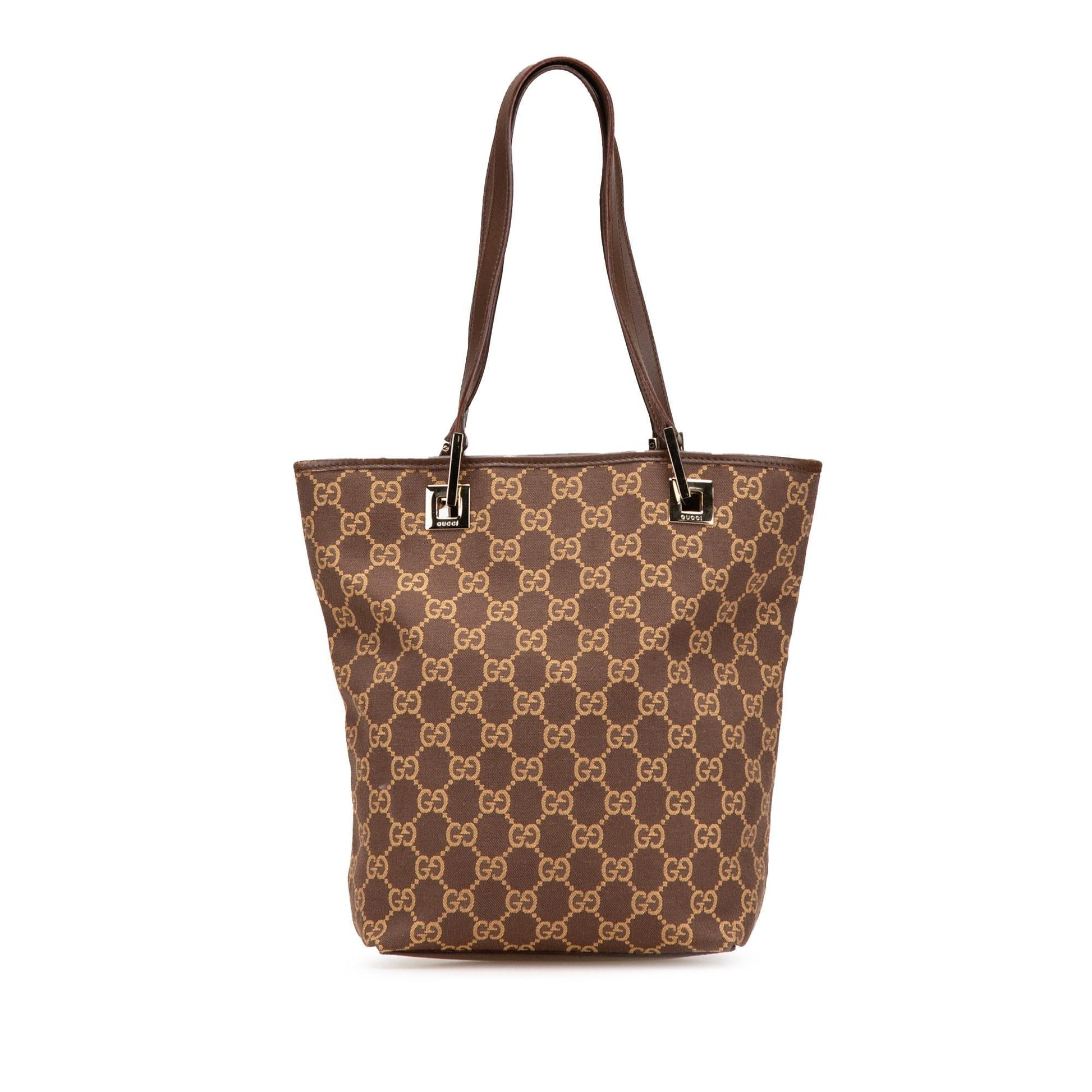 Gucci GG Canvas Brown Tote Bag
