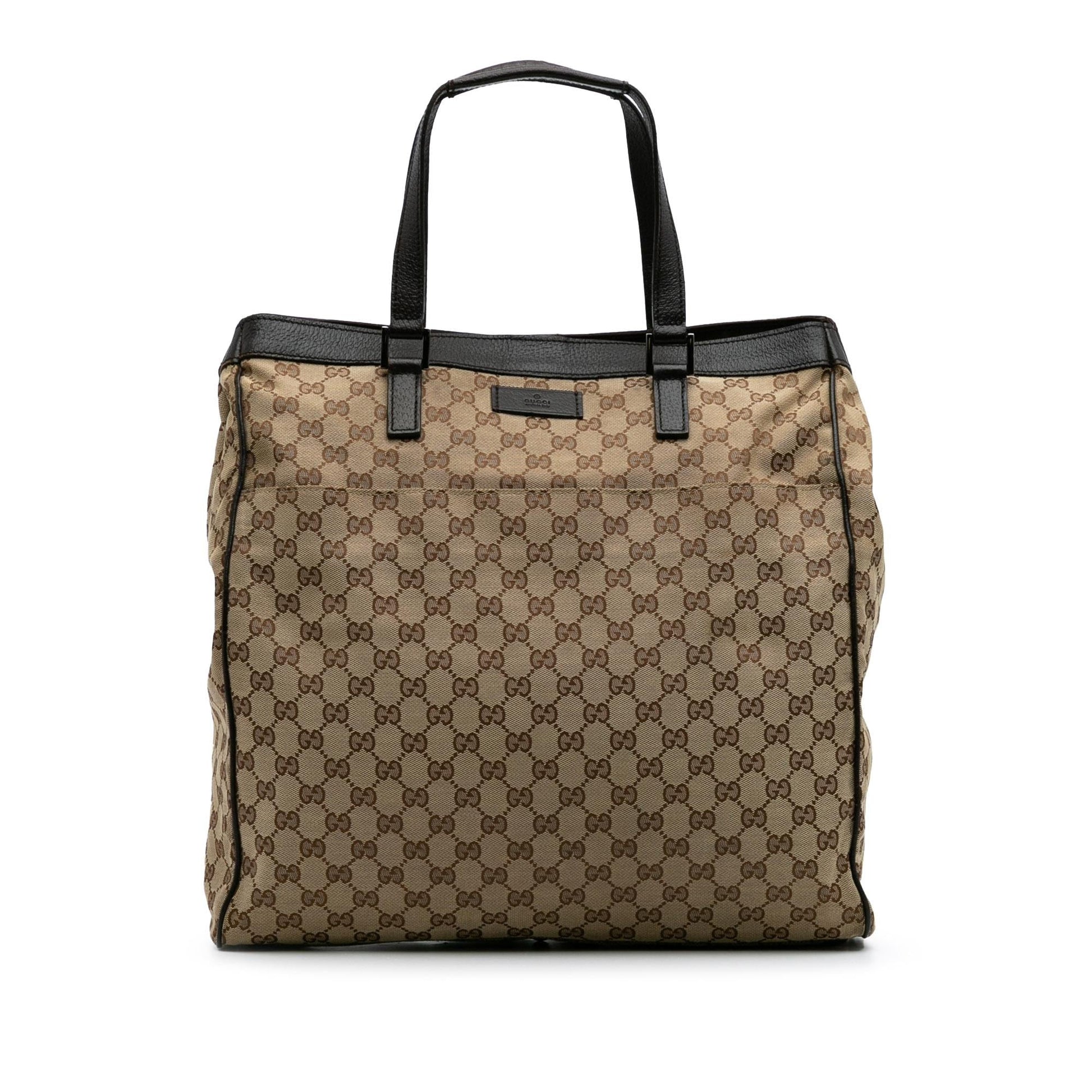 Gucci GG Canvas Brown Tote Bag Tote 25