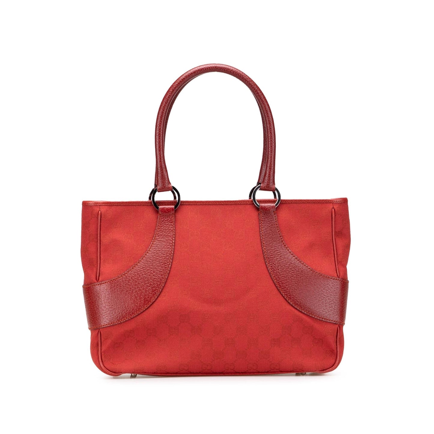 Gucci GG Canvas Calf Red Tote Bag Tote 26