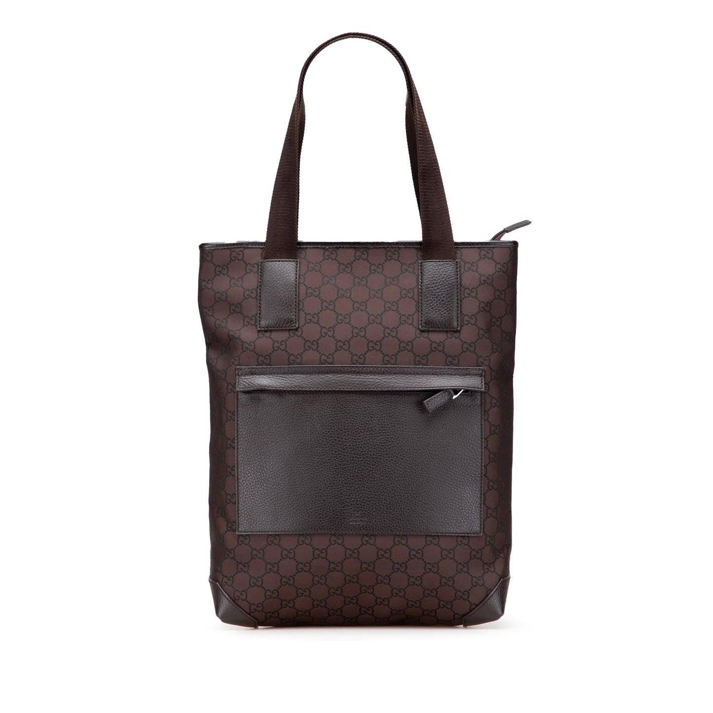 Gucci GG Canvas Calf Brown Tote Bag Tote 27