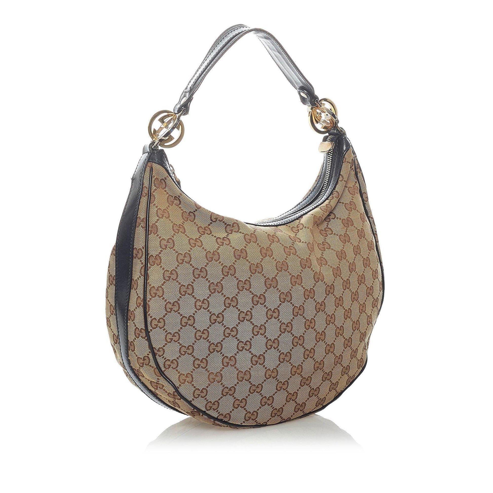 Gucci GG Twins SHG Canvas Brown Shoulder Bag