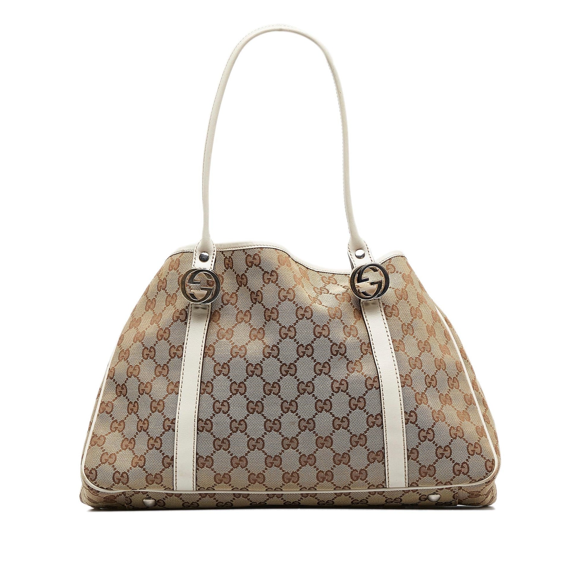 Gucci GG Twins SHG-aoHNja Canvas Brown Tote Bag
