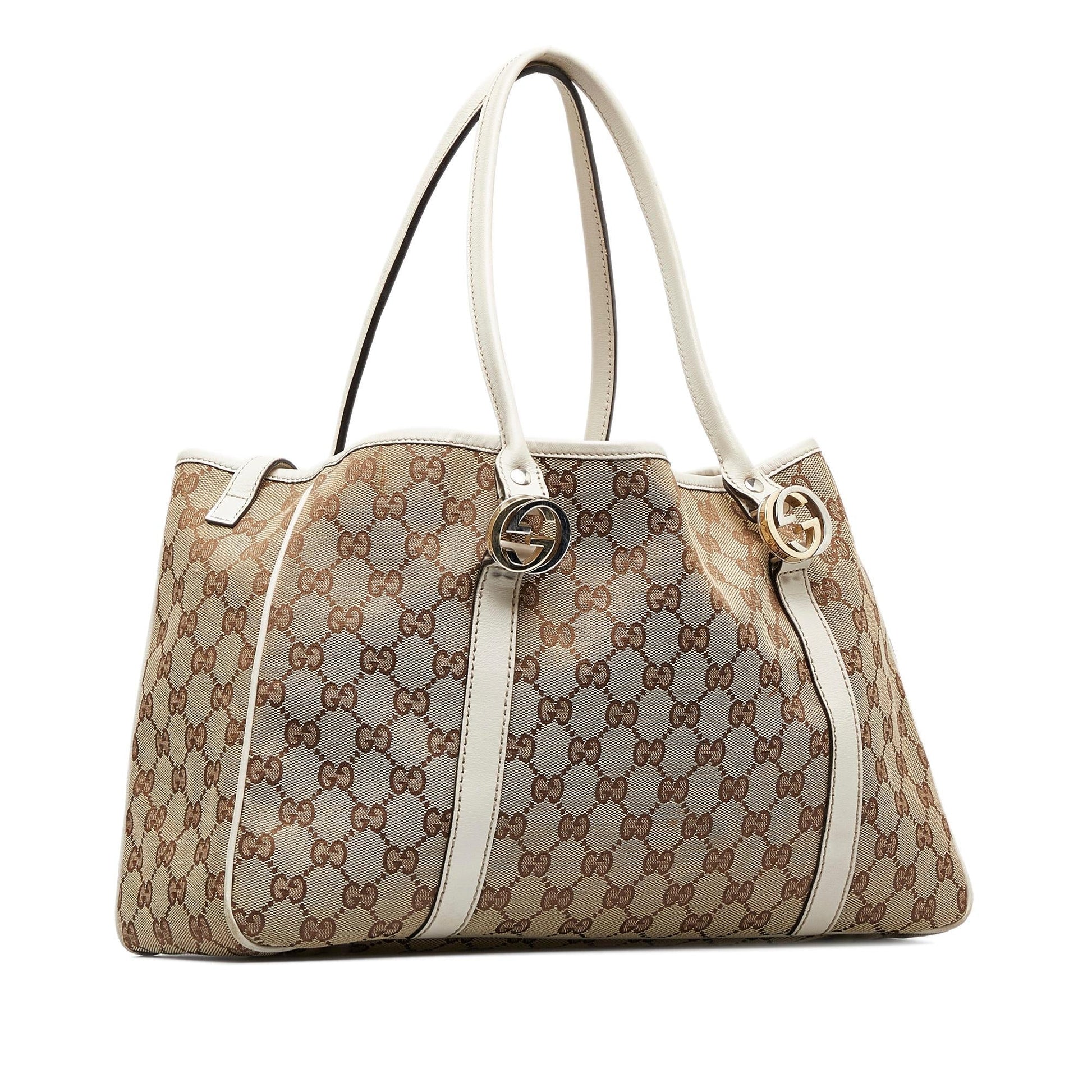Gucci GG Twins SHG-aoHNja Canvas Brown Tote Bag