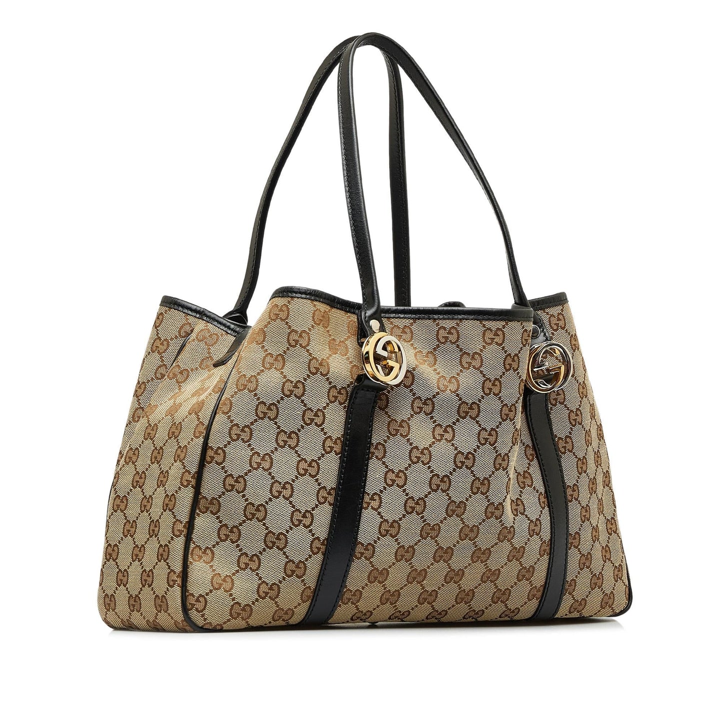 Gucci GG Twins SHG-PAjHq3 Canvas Brown Tote Bag