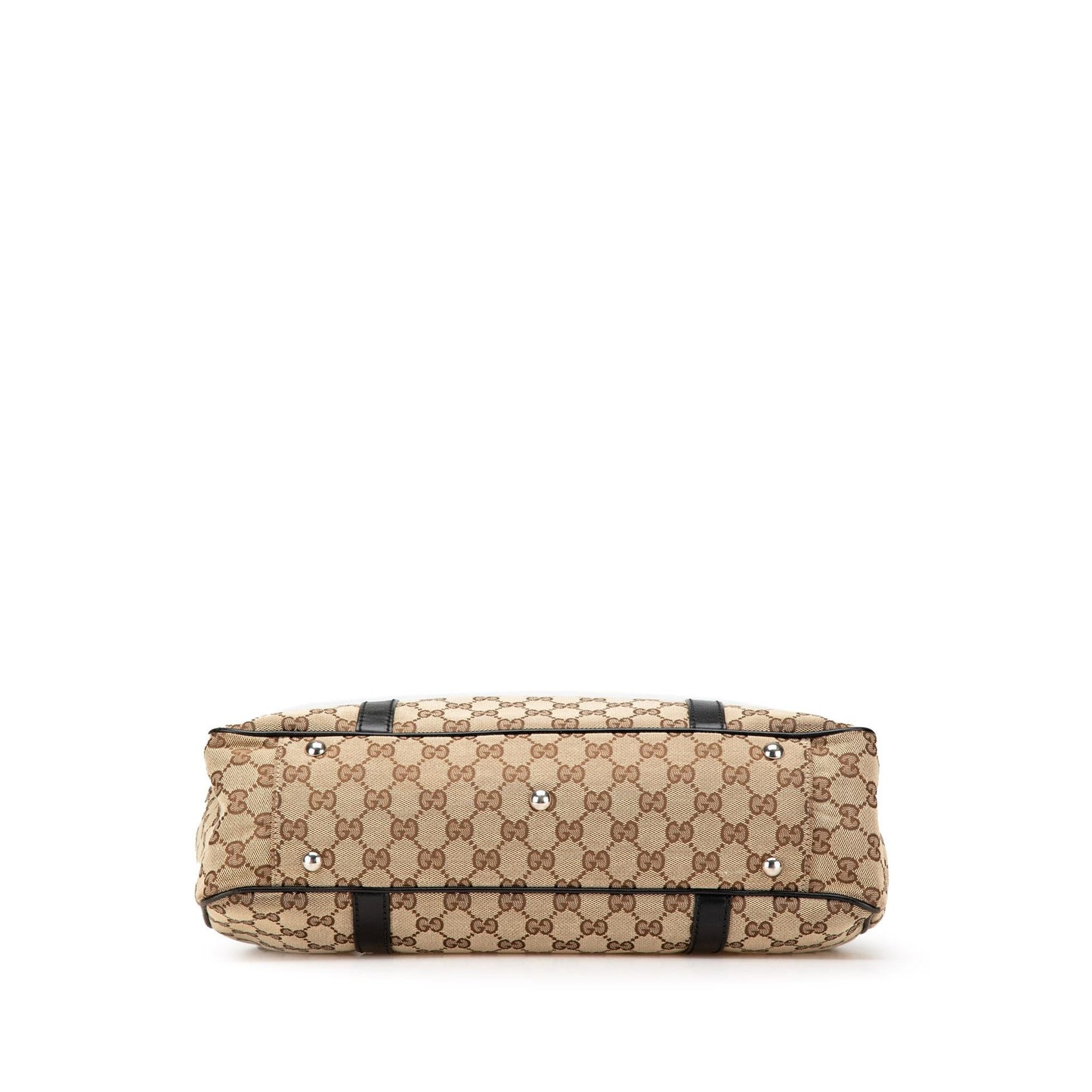 Gucci GG Twins Canvas Calf Brown Tote Bag