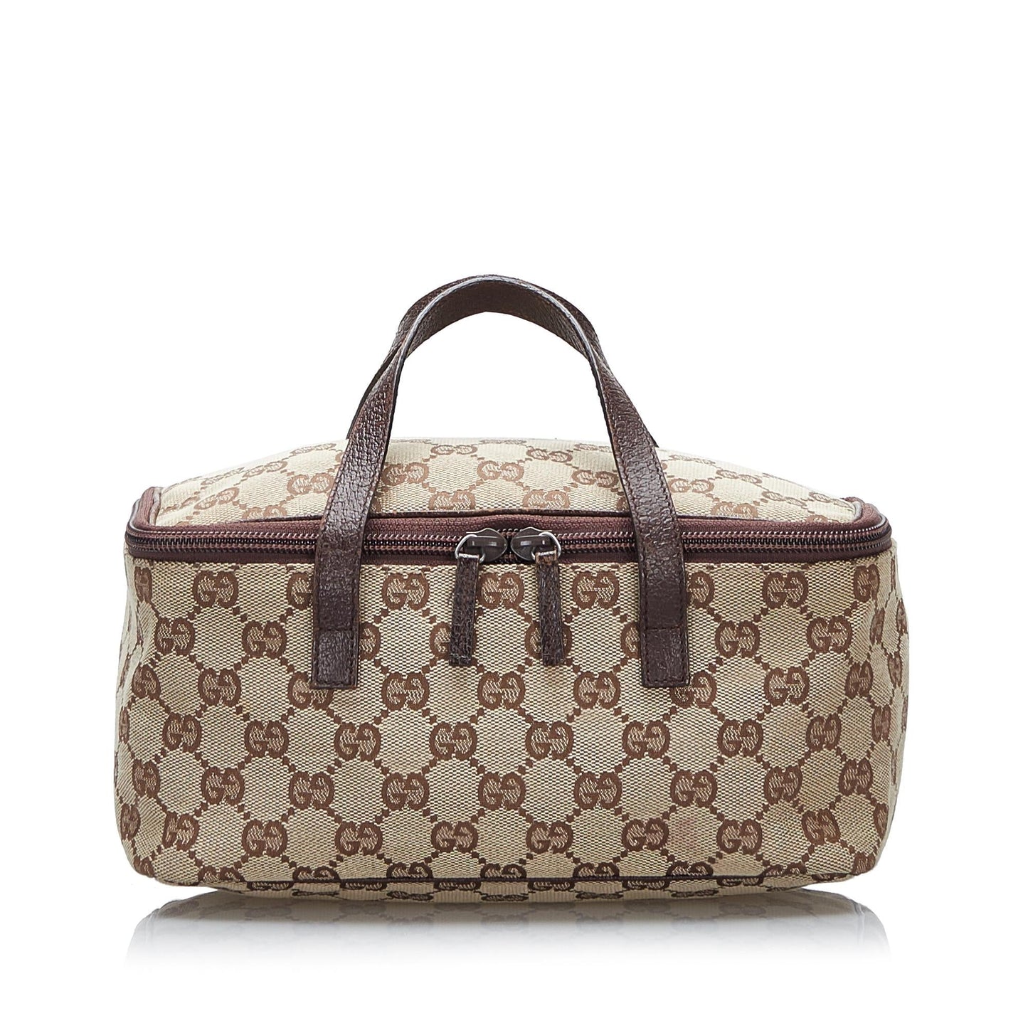Gucci GG Vanity SHG Canvas Brown Handbag