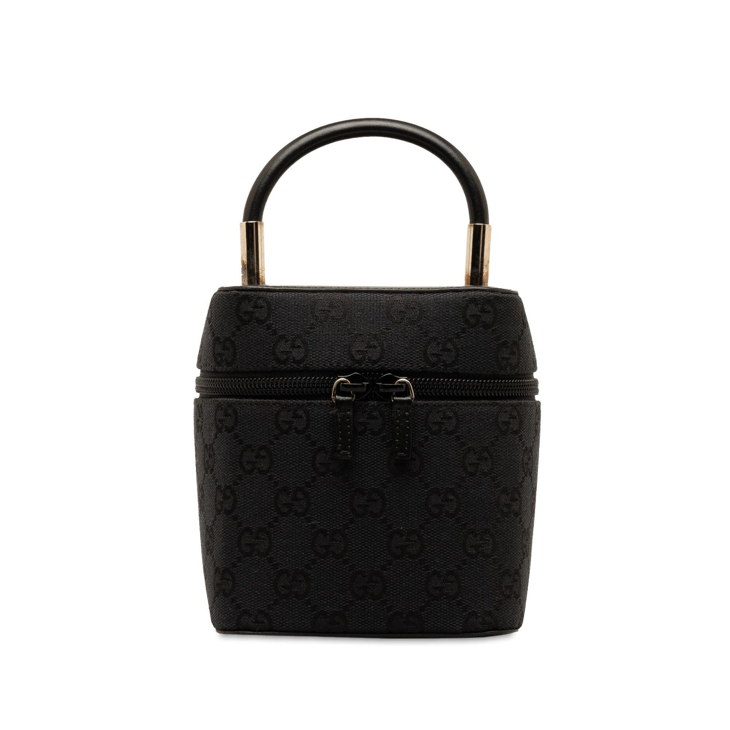 Gucci GG Vanity SHG-5kxF0Q Canvas Calf Black Handbag