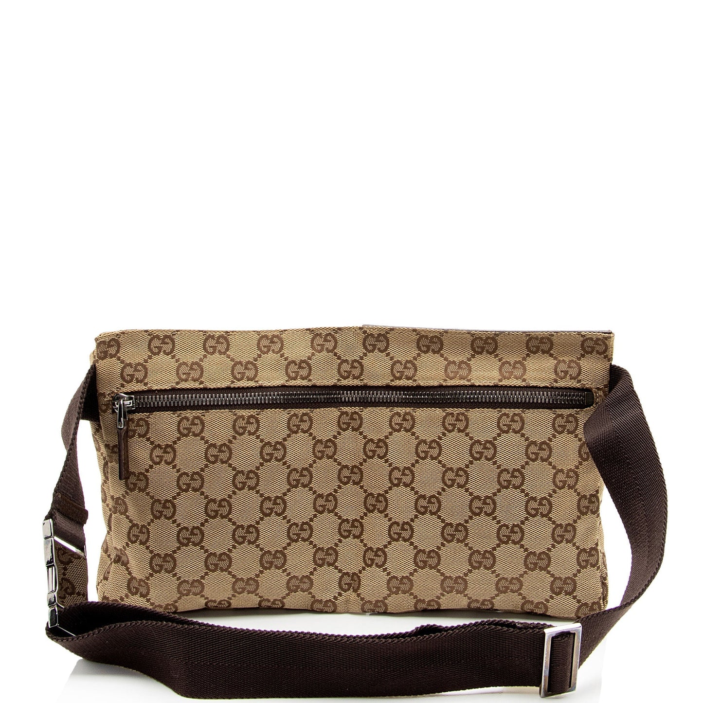Gucci GG Waist Belt SHF-4je3UX Leather Canvas Brown Beige Accessory