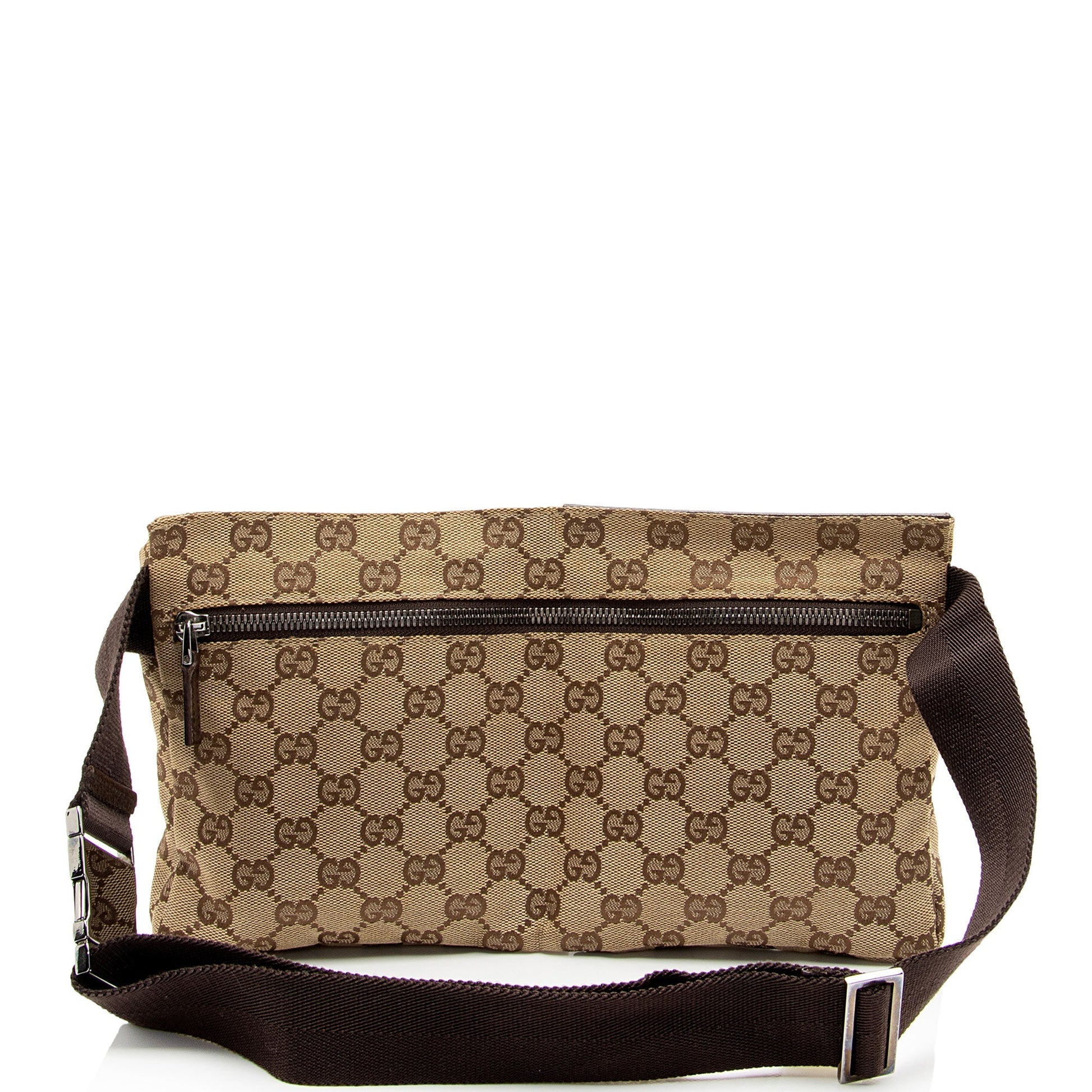 Gucci GG Waist Belt SHF-4je3UX Leather Canvas Brown Beige Accessory