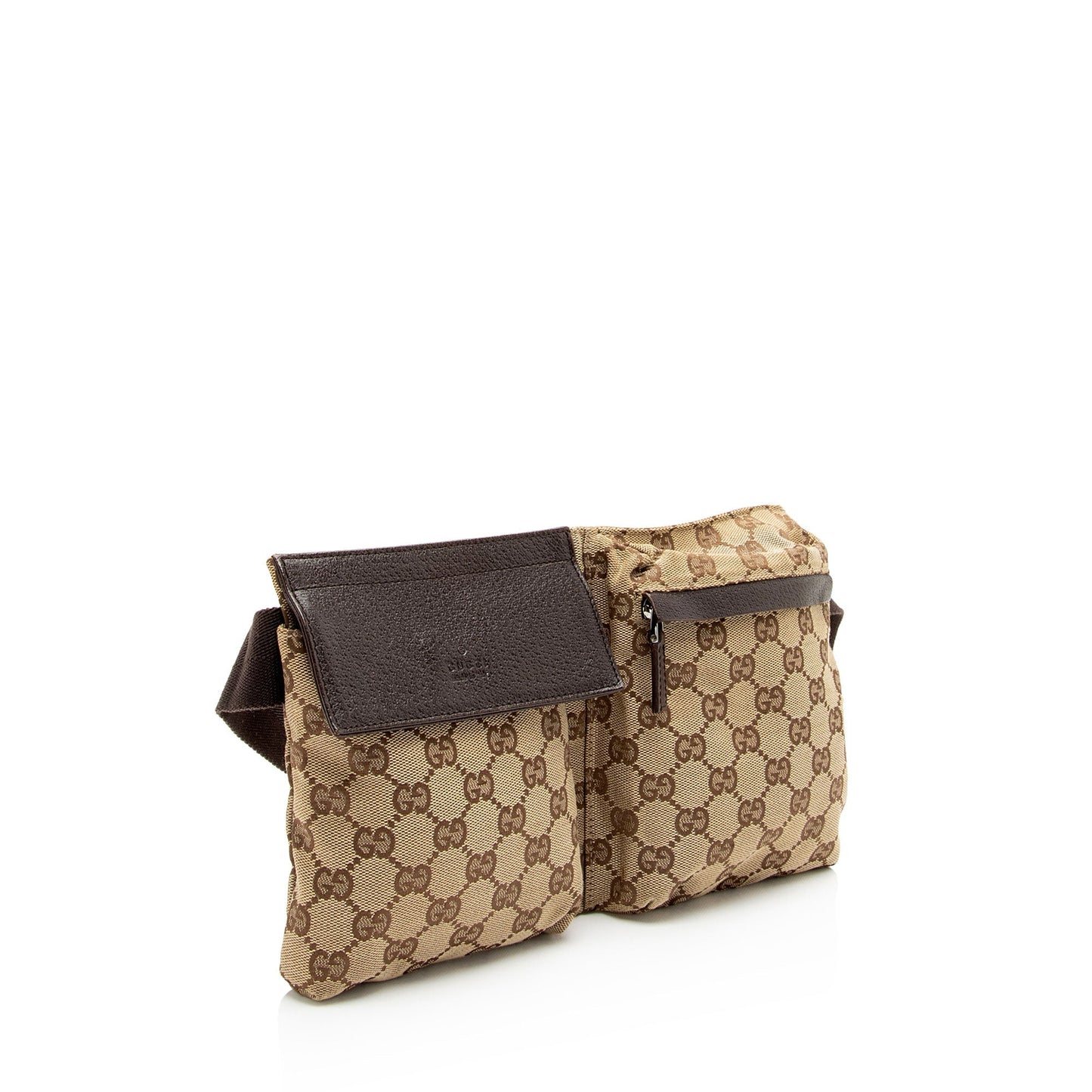 Gucci GG Waist Belt SHF-4je3UX Leather Canvas Brown Beige Accessory