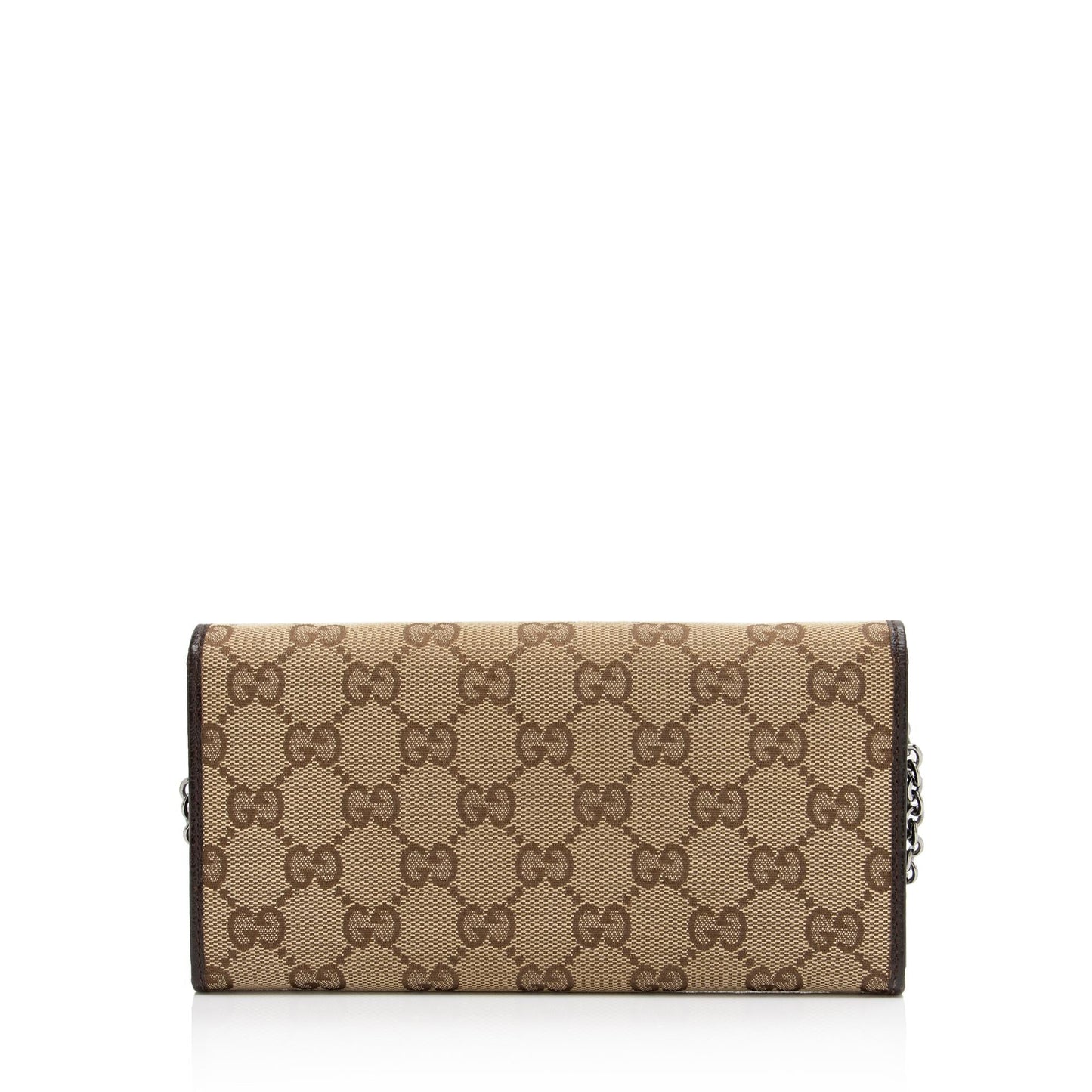 Gucci GG Wallet on Chain SHF-4BzUx8 Leather Canvas Brown Beige Shoulder Bag