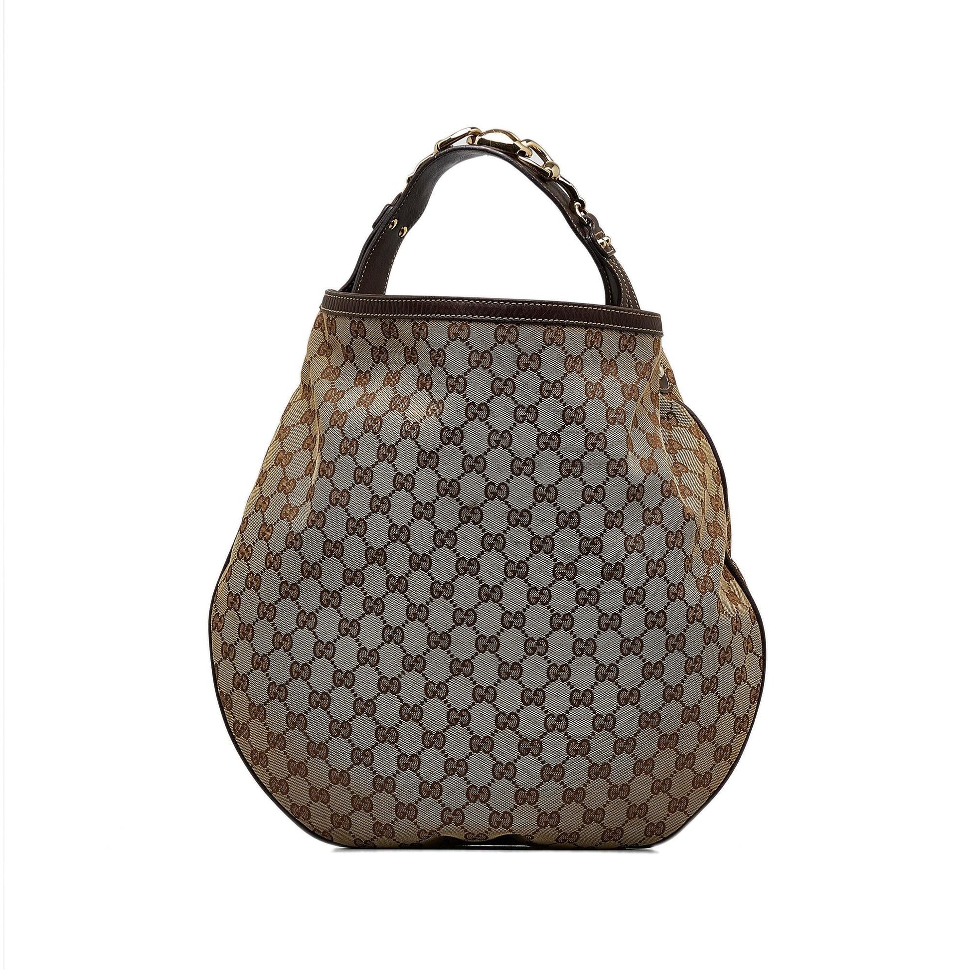 Gucci GG Wave SHG-LhwmxY Canvas Calf Brown Shoulder Bag