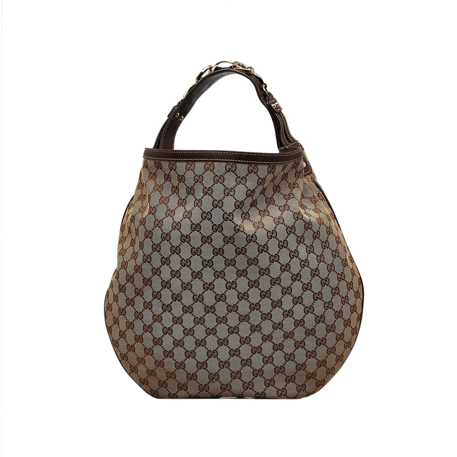 Gucci GG Wave SHG-LhwmxY Canvas Calf Brown Shoulder Bag
