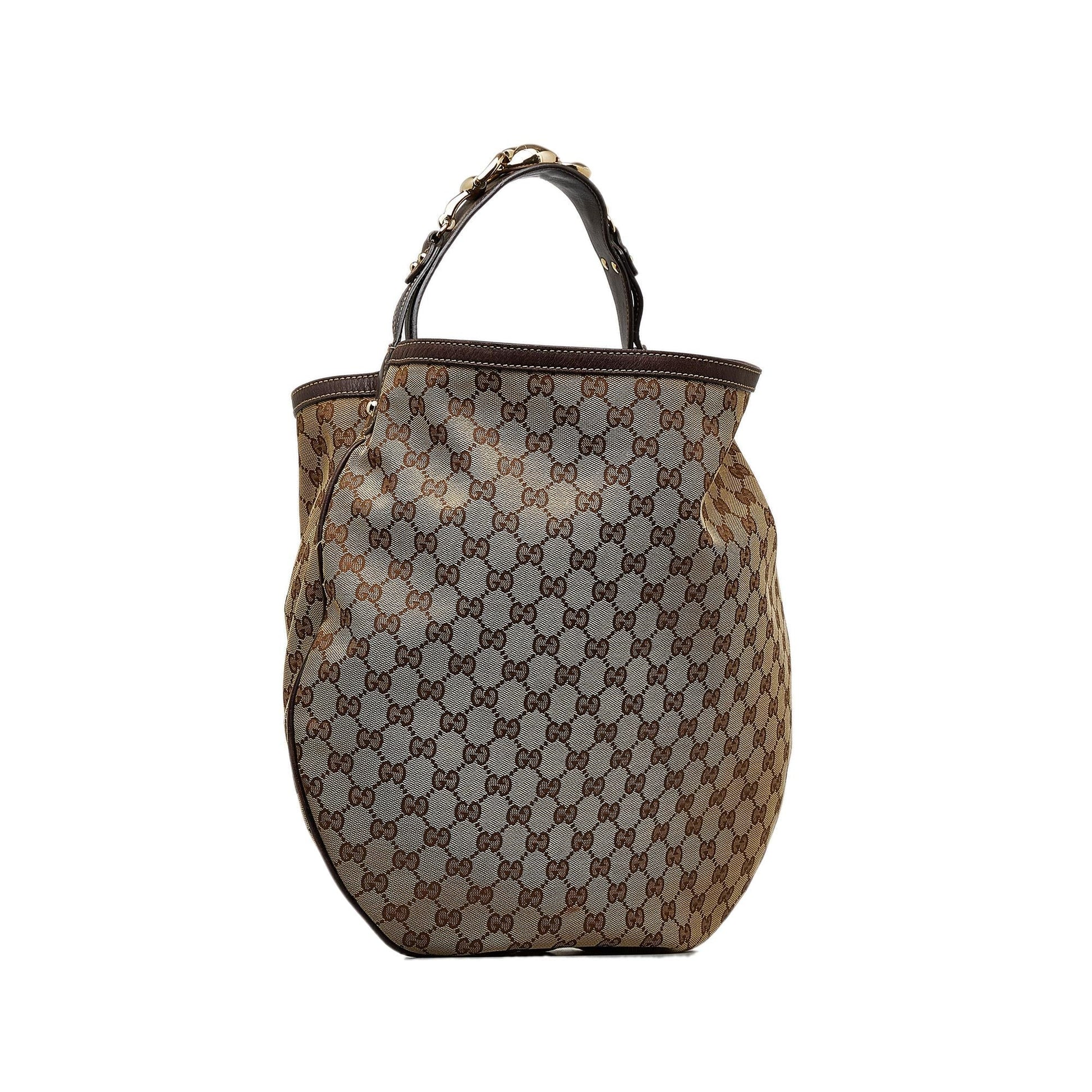 Gucci GG Wave SHG-LhwmxY Canvas Calf Brown Shoulder Bag