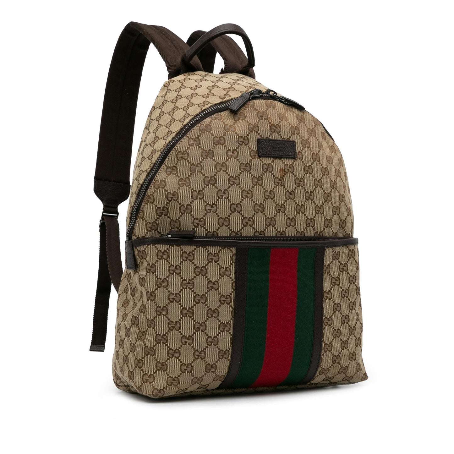 Gucci GG Web Backpack SHG-HGdiCa Canvas Brown