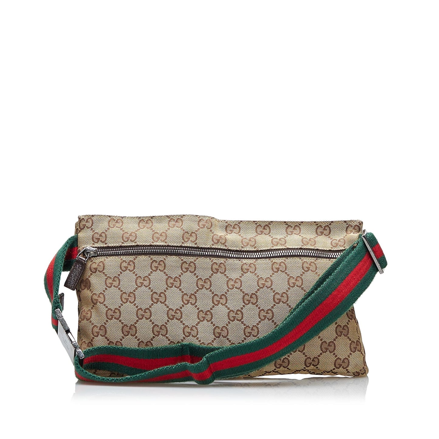 Gucci GG Web Belt SHG-6Kyxfy Canvas Calf Brown Accessory