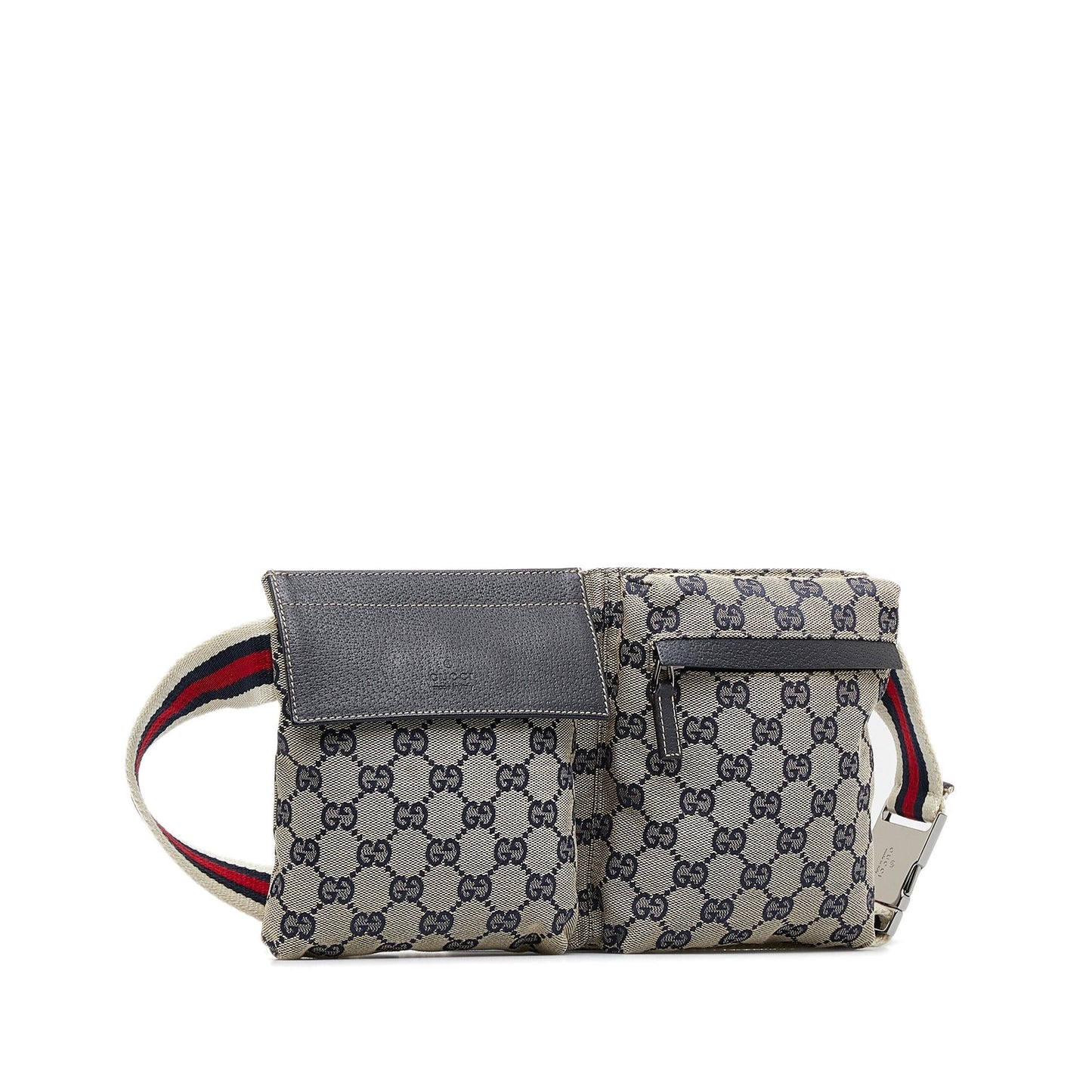 Gucci GG Web Belt SHG-5tmMd9 Canvas Grey Accessory