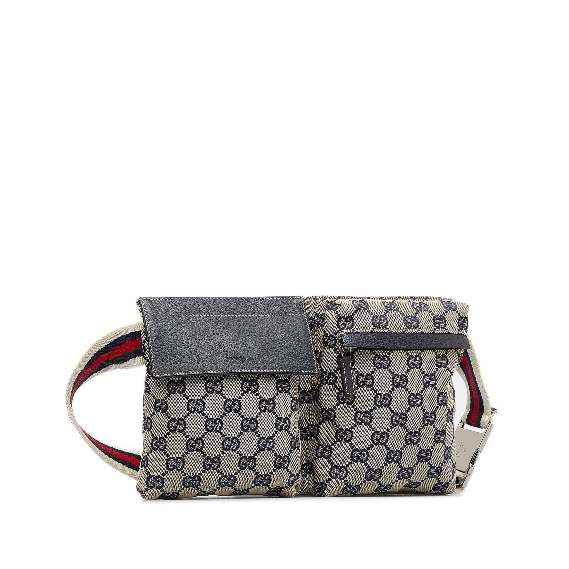 Gucci GG Web Belt SHG-5tmMd9 Canvas Grey Accessory