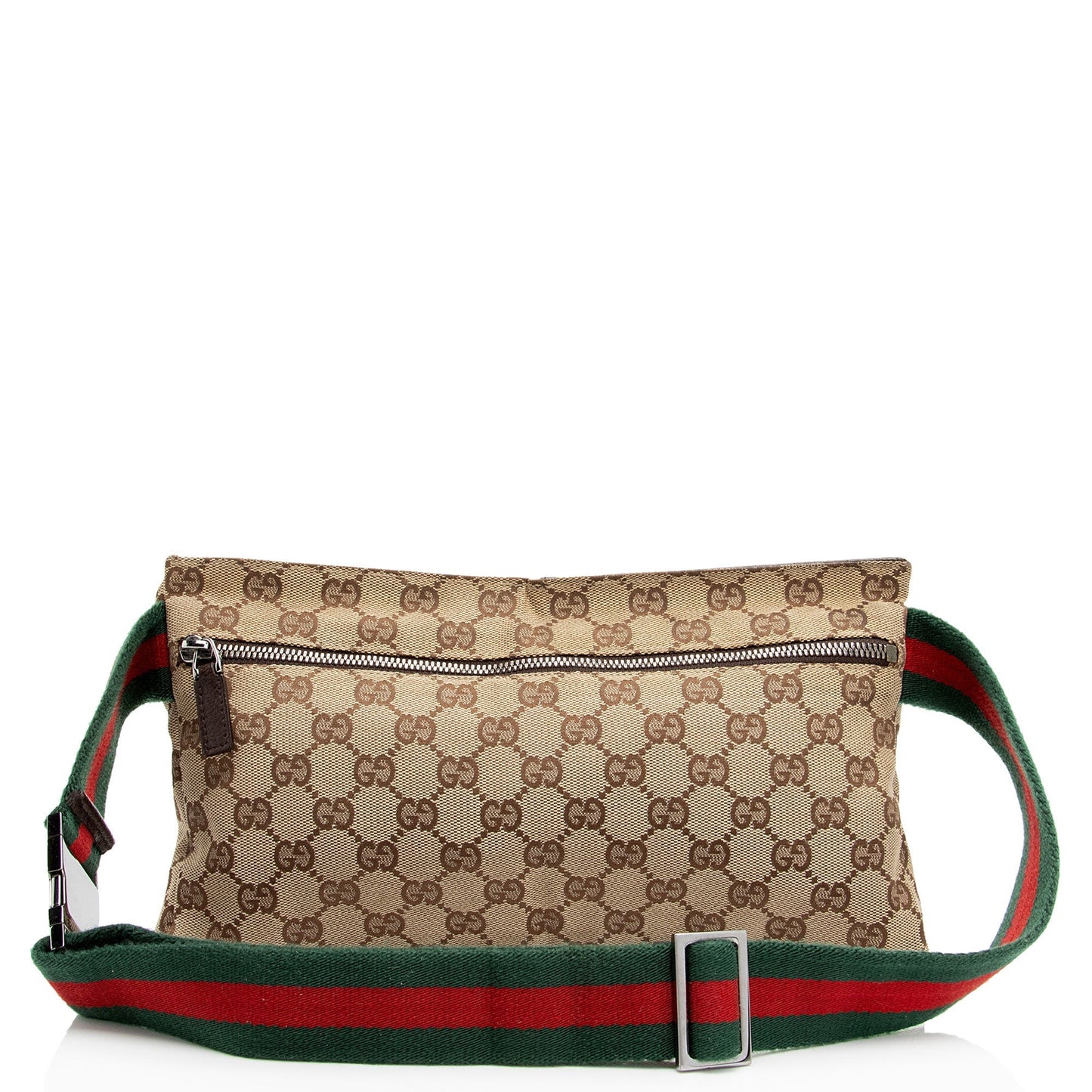Gucci GG Web Belt SHF-k4S9yN Leather Canvas Nylon Brown Accessory