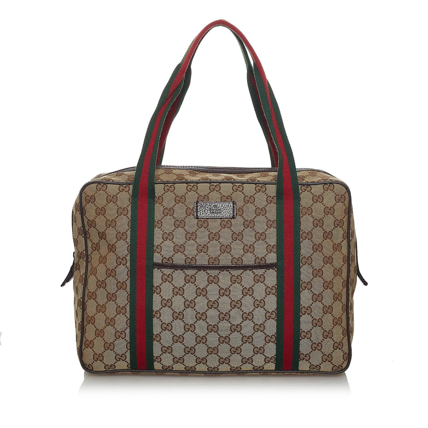 Gucci GG Web Business SHG Canvas Brown Tote Bag