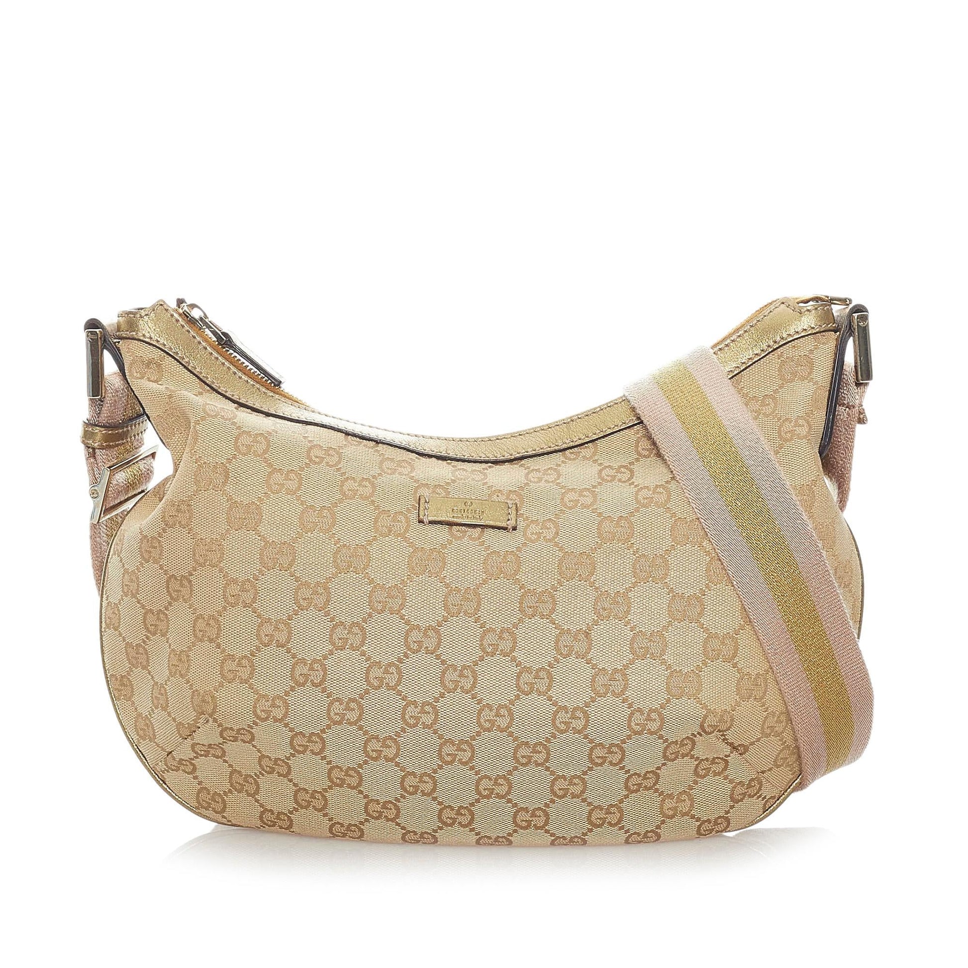 Gucci GG Web SHG Canvas Brown Crossbody Bag 3