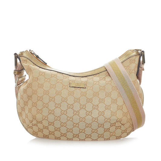 Gucci GG Web SHG Canvas Brown Crossbody Bag 3