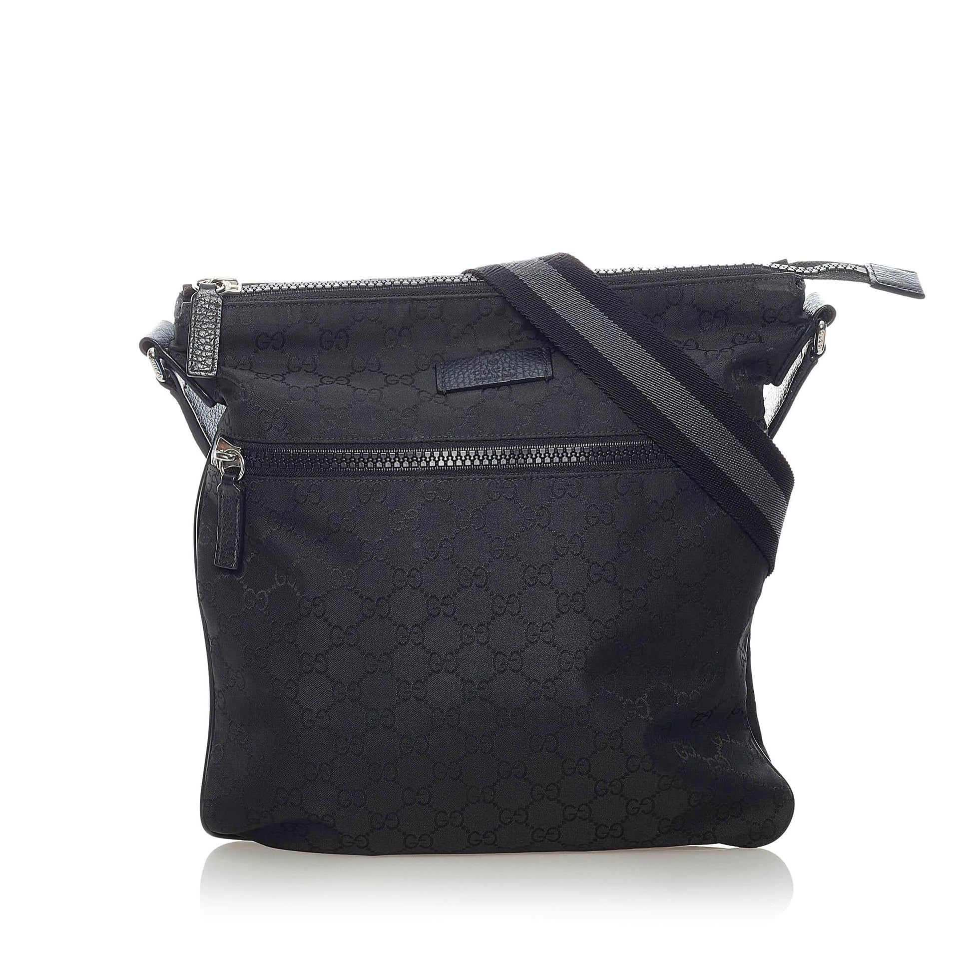 Gucci GG Web SHG Canvas Black Crossbody Bag