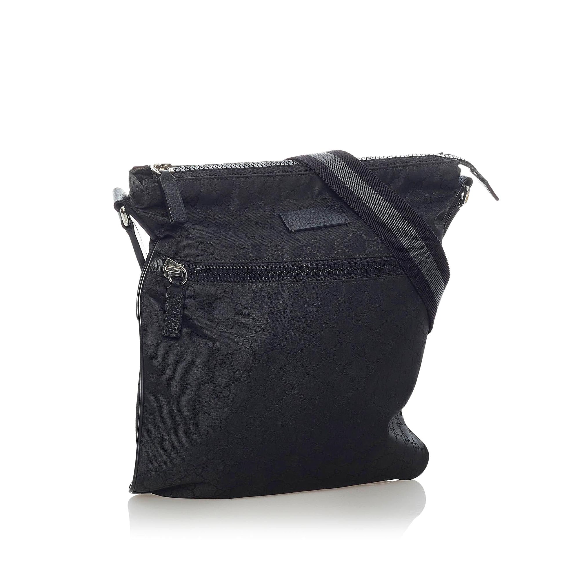 Gucci GG Web SHG Canvas Black Crossbody Bag