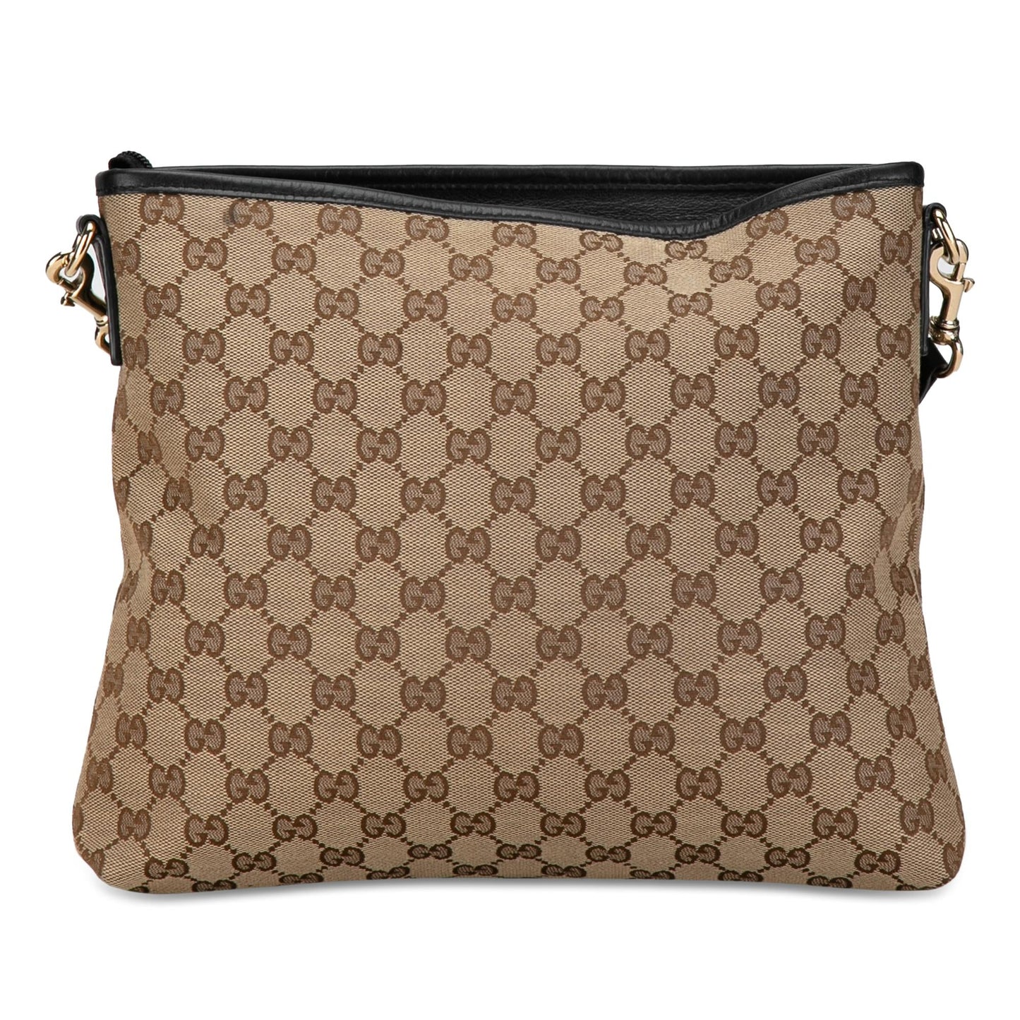 Gucci GG Web SHG-p1ytZD Canvas Calf Brown Crossbody Bag