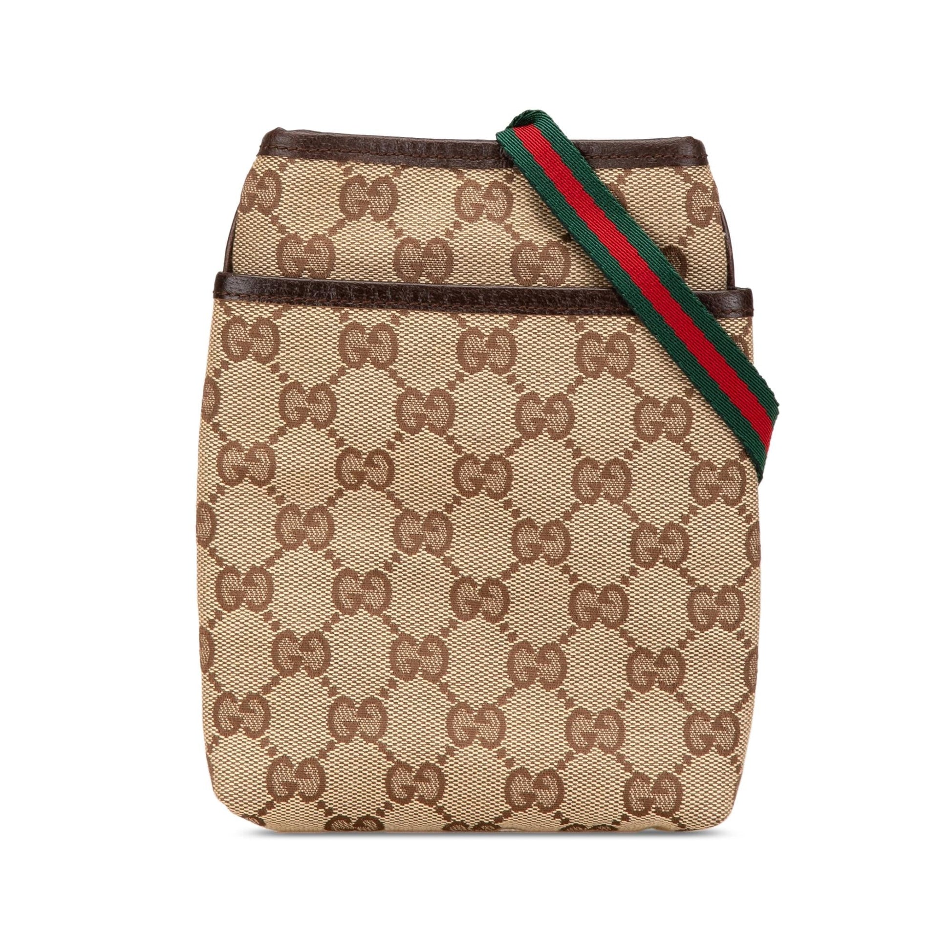 Gucci GG Web Canvas Brown Crossbody Bag Crossbody 2