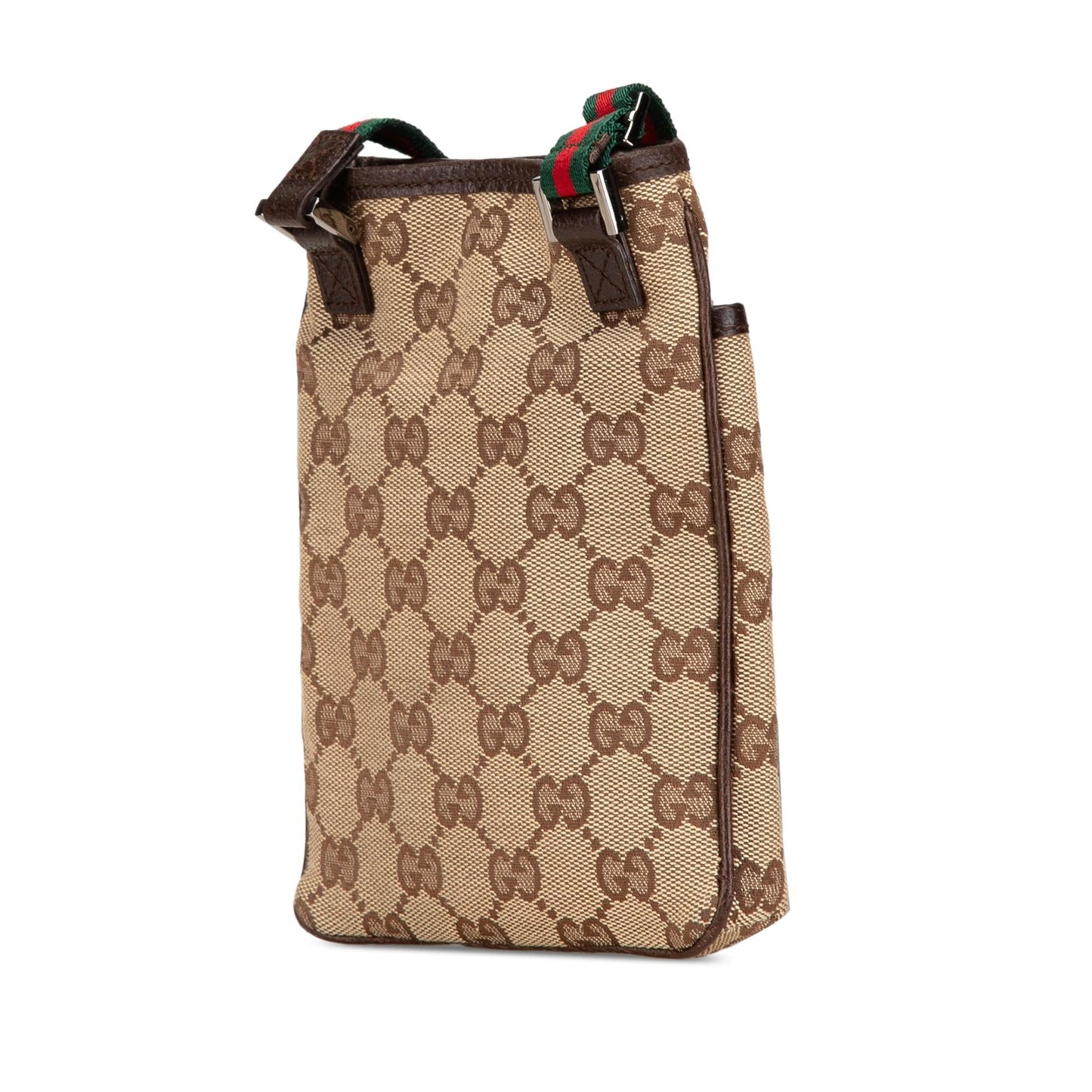 Gucci GG Web Canvas Brown Crossbody Bag Crossbody 2