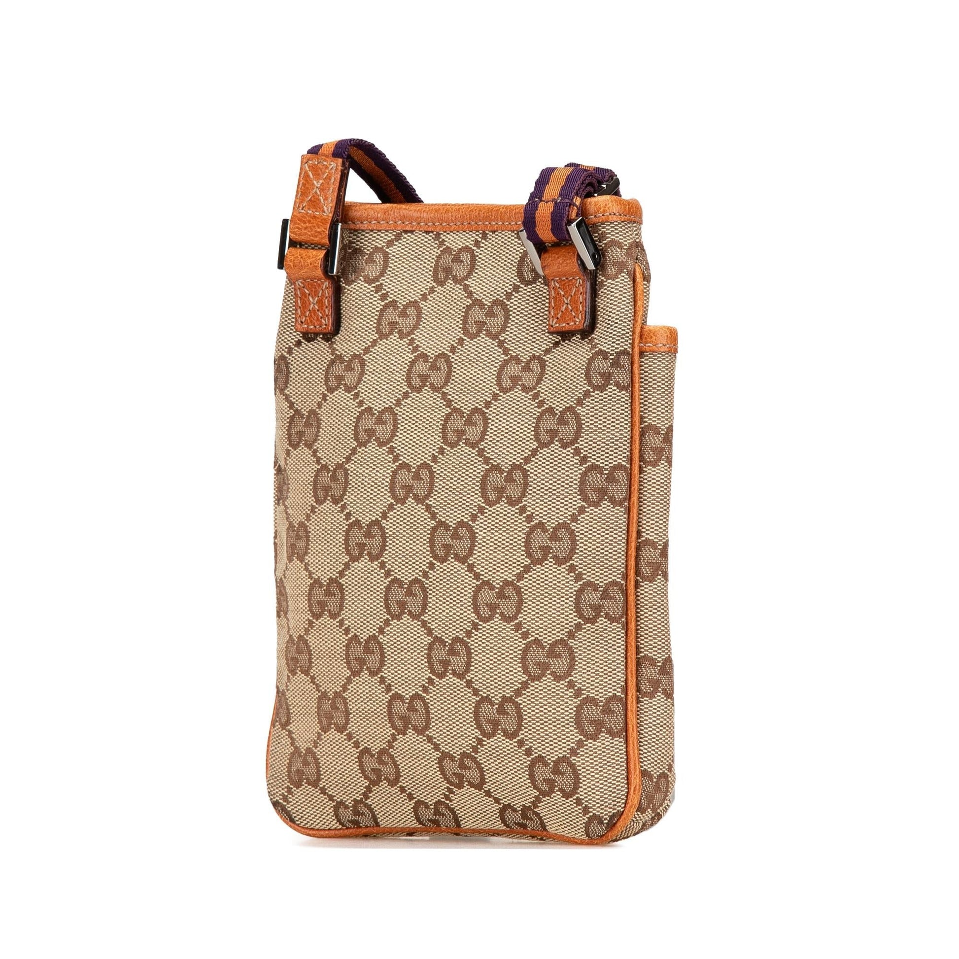Gucci GG Web Canvas Brown Crossbody Bag Crossbody 5