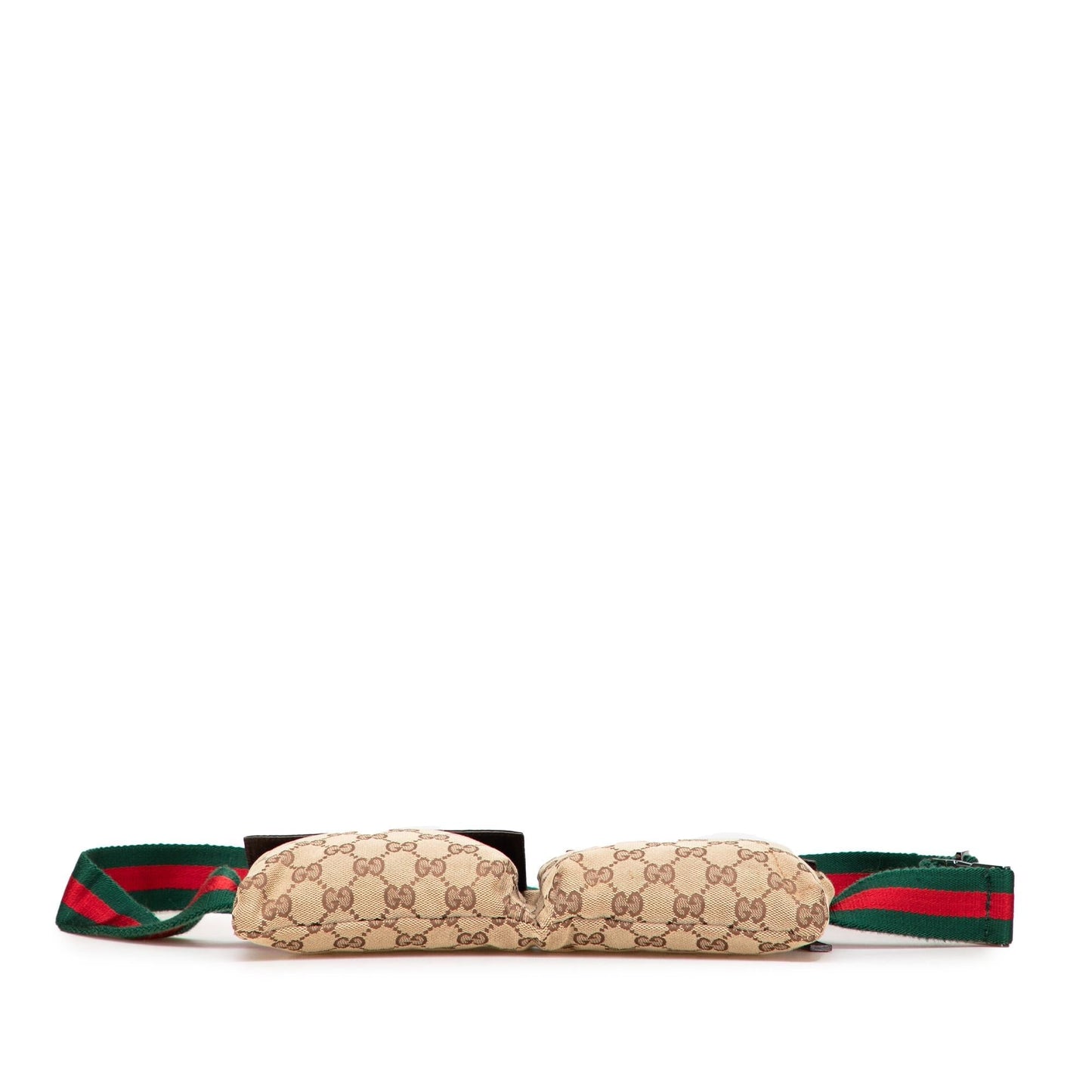Gucci GG Web Double Pocket Belt Canvas Brown Accessory Bag 13
