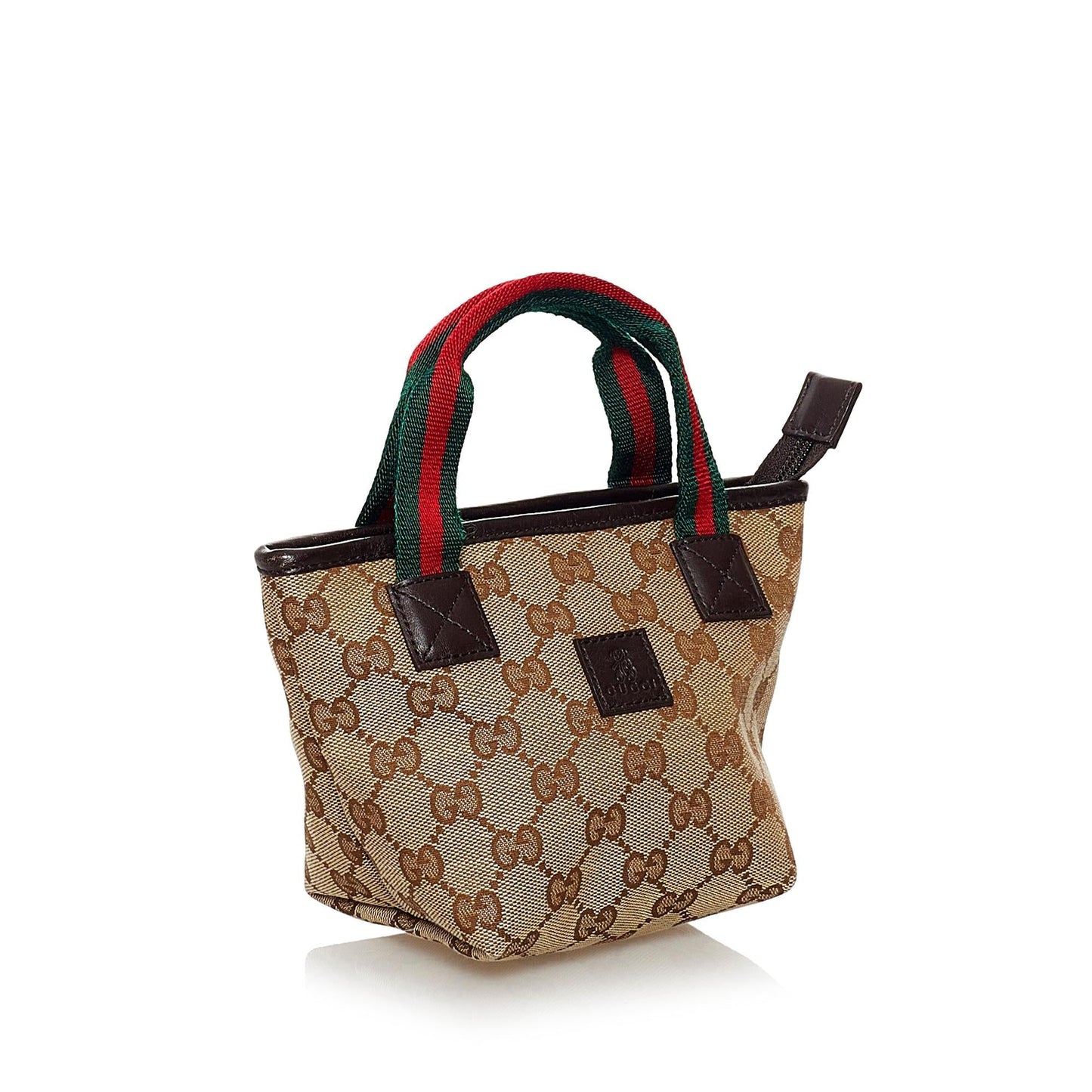 Gucci GG Web SHG Canvas Brown Satchel Bag 6