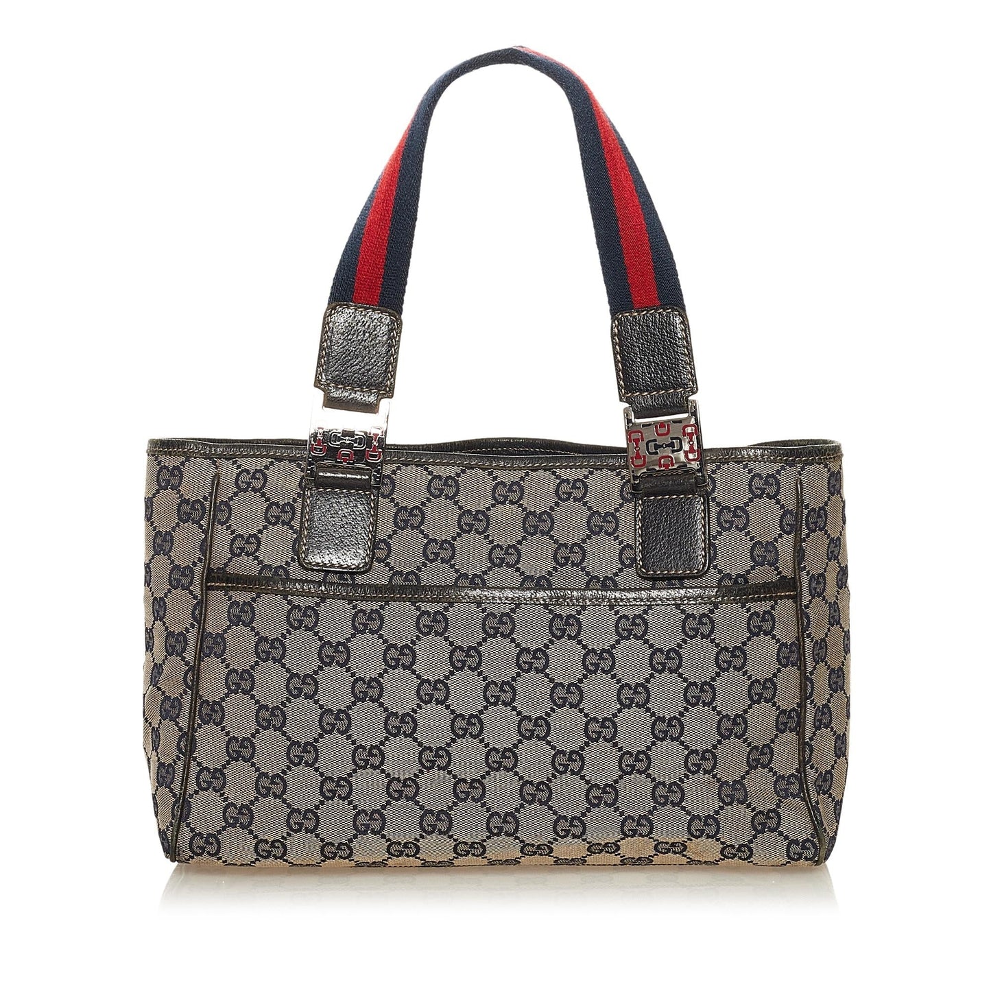 Gucci GG Web SHG Canvas Brown Satchel Bag 4