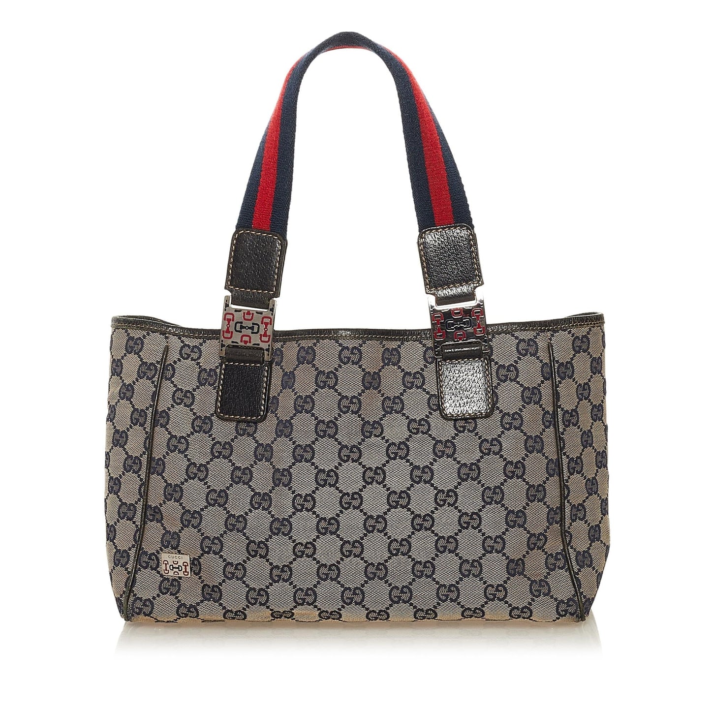 Gucci GG Web SHG Canvas Brown Satchel Bag 4