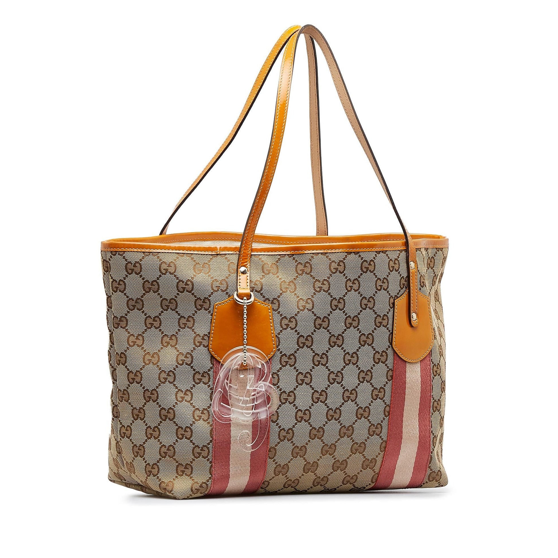 Gucci GG Web Jolie SHG-fZEqoK Canvas Brown Tote Bag