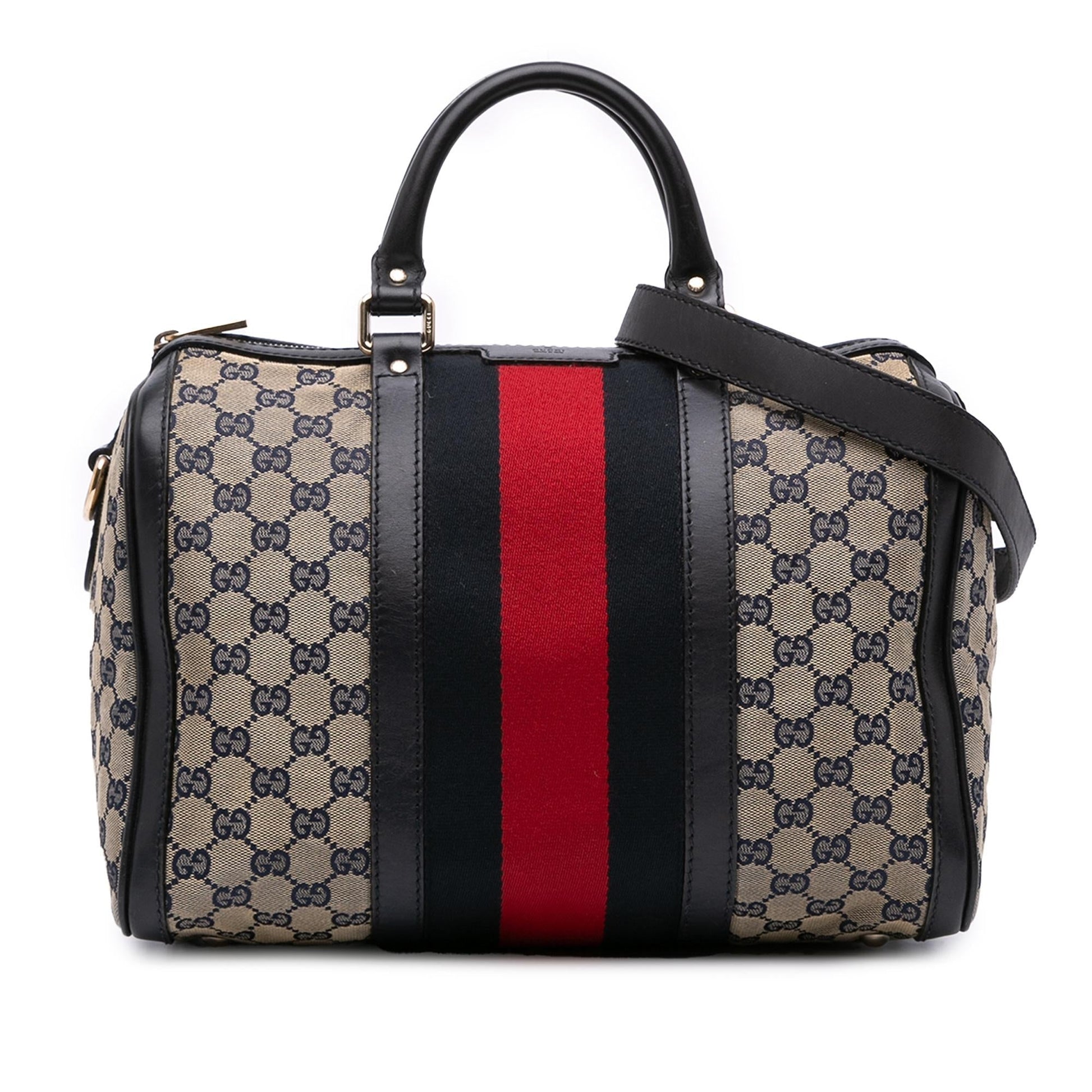 Gucci GG Web Joy Boston Canvas Travel Bag Bag 12
