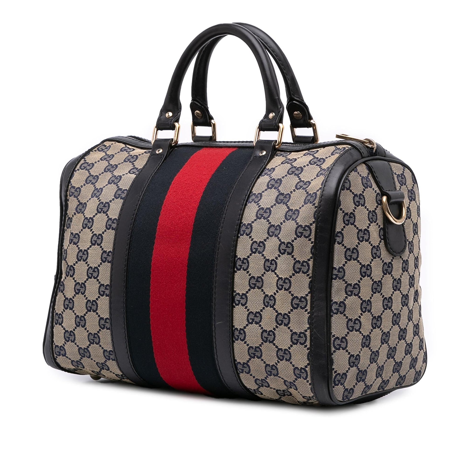 Gucci GG Web Joy Boston Canvas Travel Bag Bag 12
