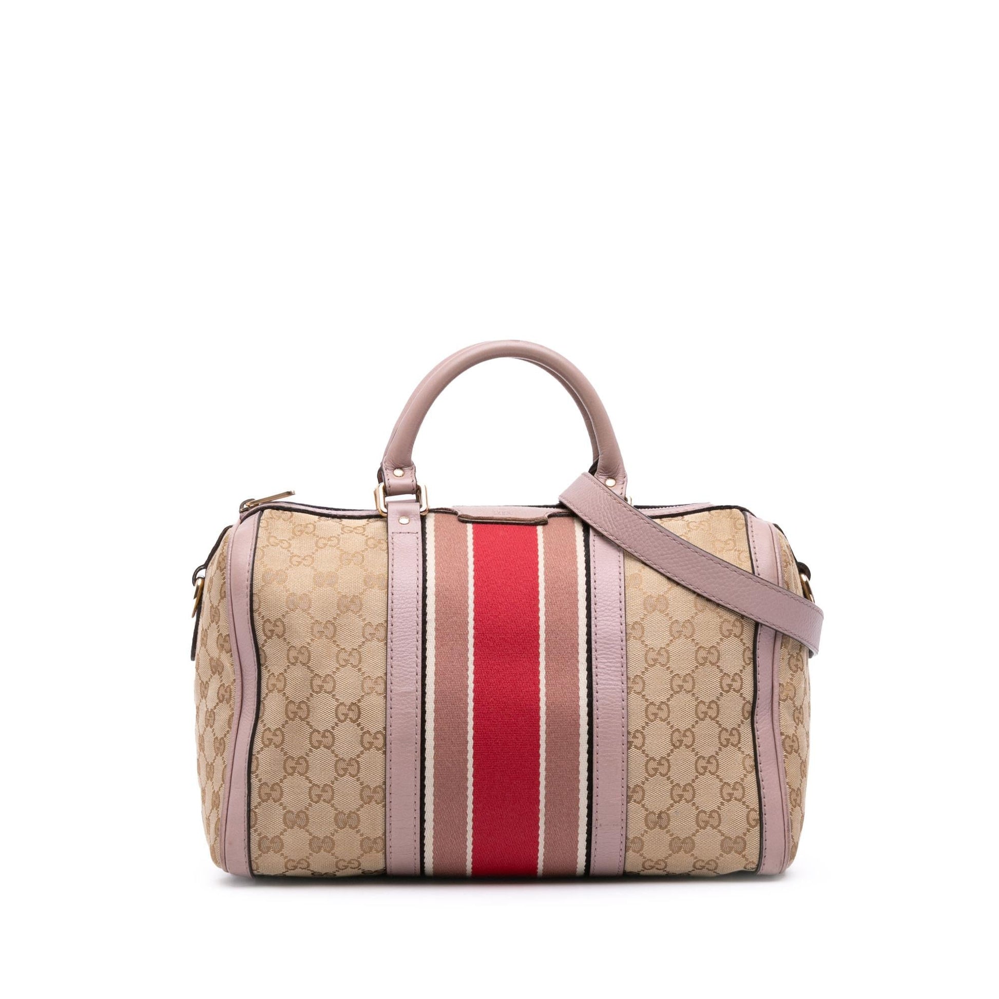 Gucci GG Web Joy Boston Canvas Travel Bag