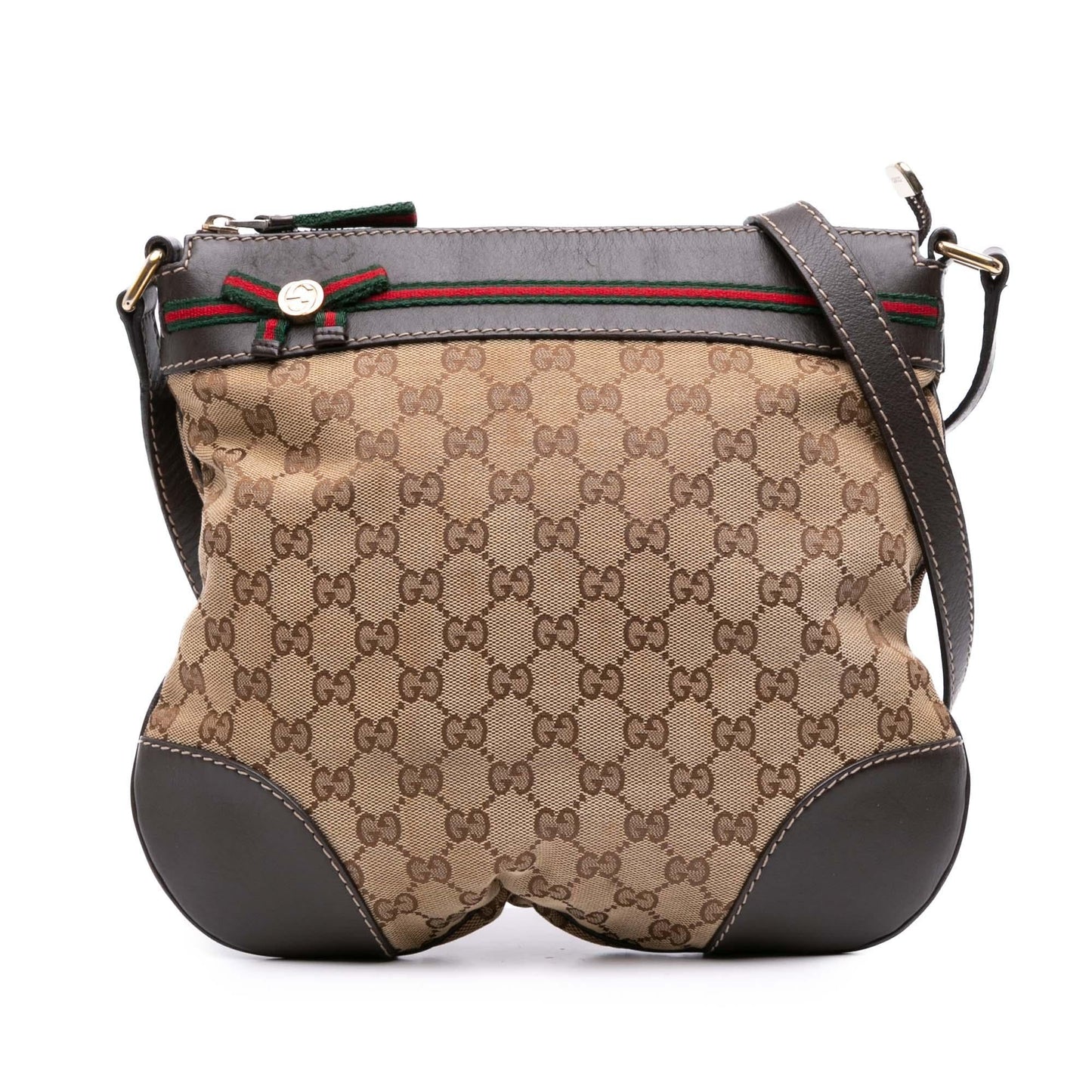 Gucci GG Web Mayfair Canvas Crossbody Bag