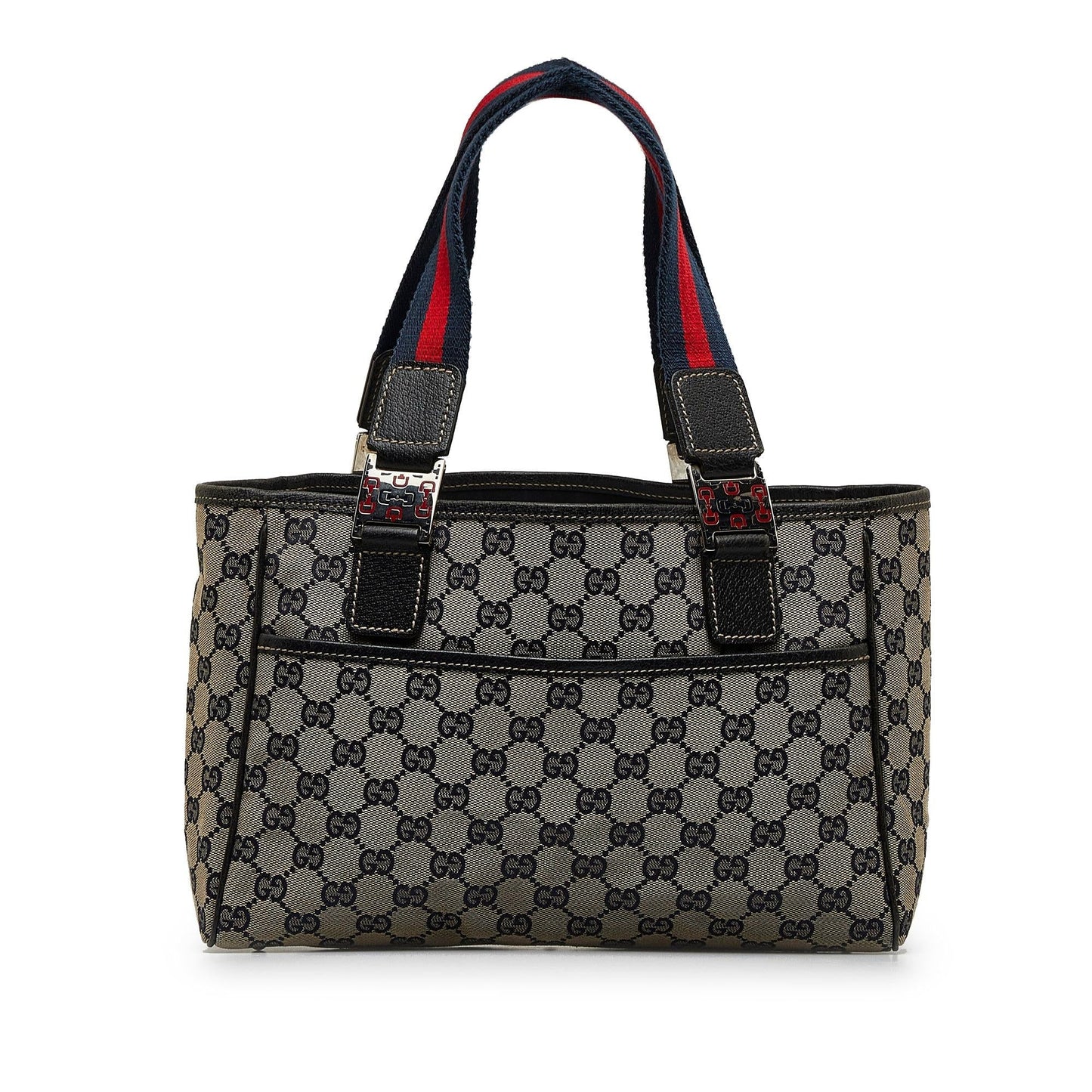 Gucci GG Web Pop SHG-nSmaB0 Canvas Blue Tote Bag