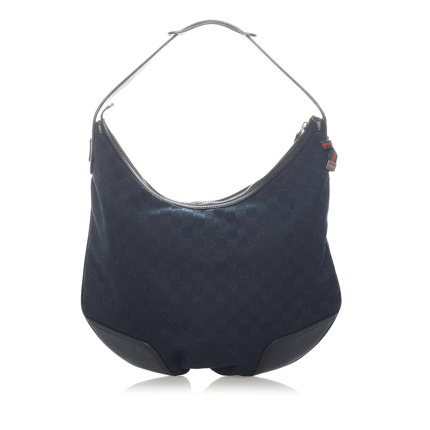 Gucci GG Web Princy SHG Canvas Calf Black Shoulder Bag